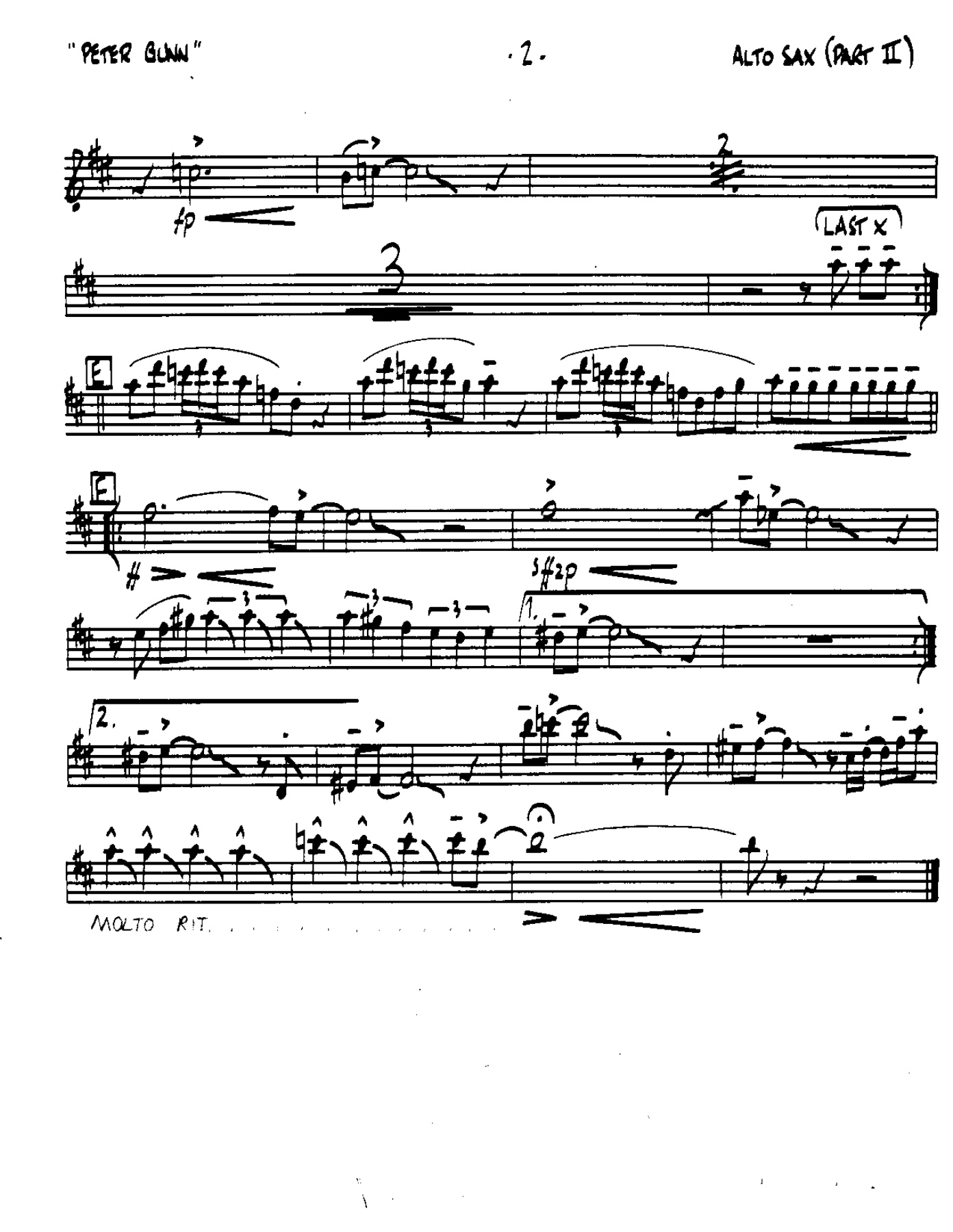 Peter Gunn-Alto — page 2