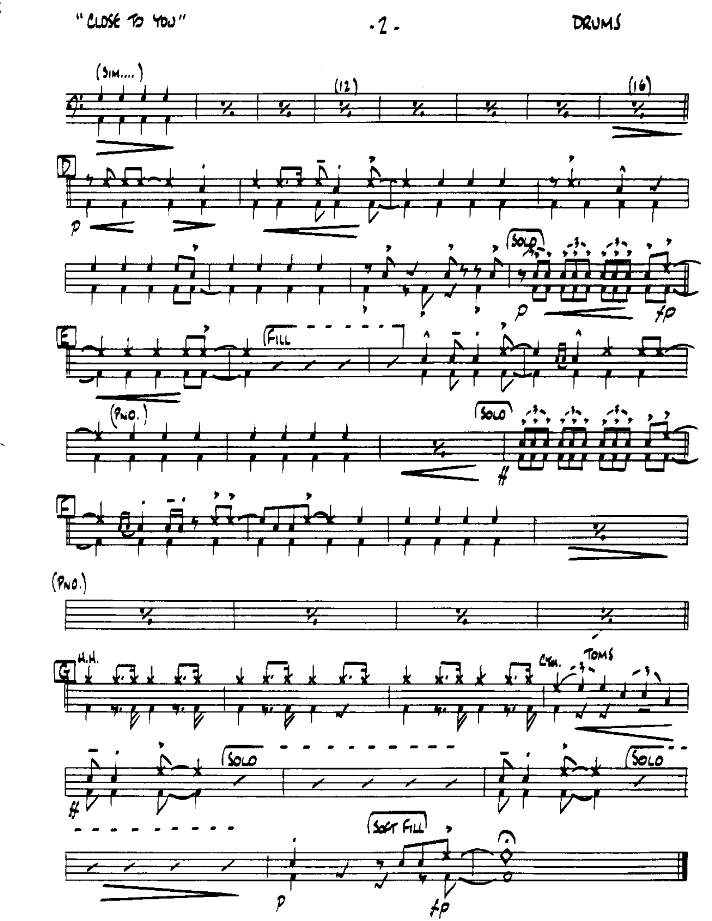 Close to You-Drums — page 2