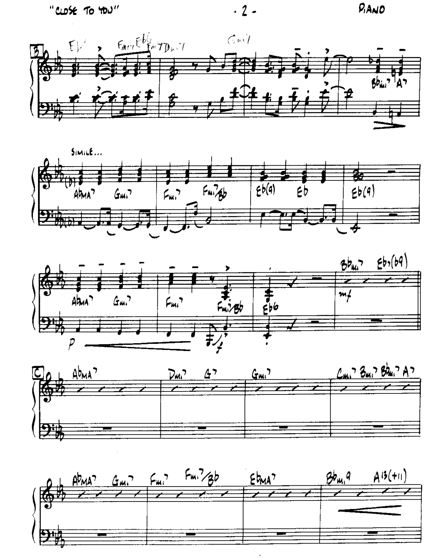 Close to You-Piano — page 2