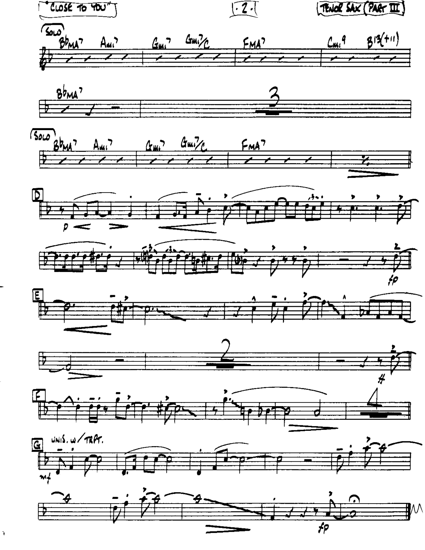 Close to You-Tenor — page 2
