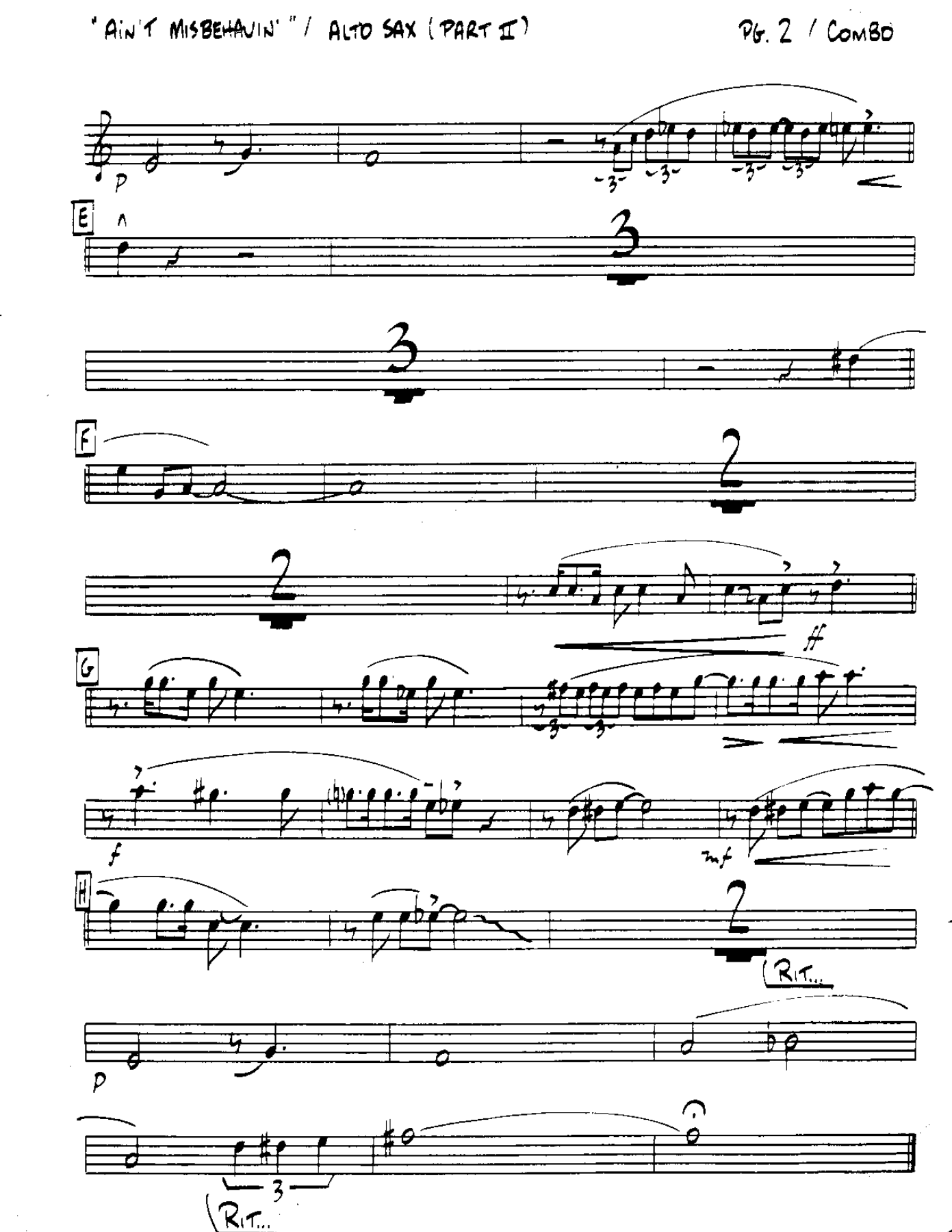 Ain't Misbehavin'-Alto — page 2