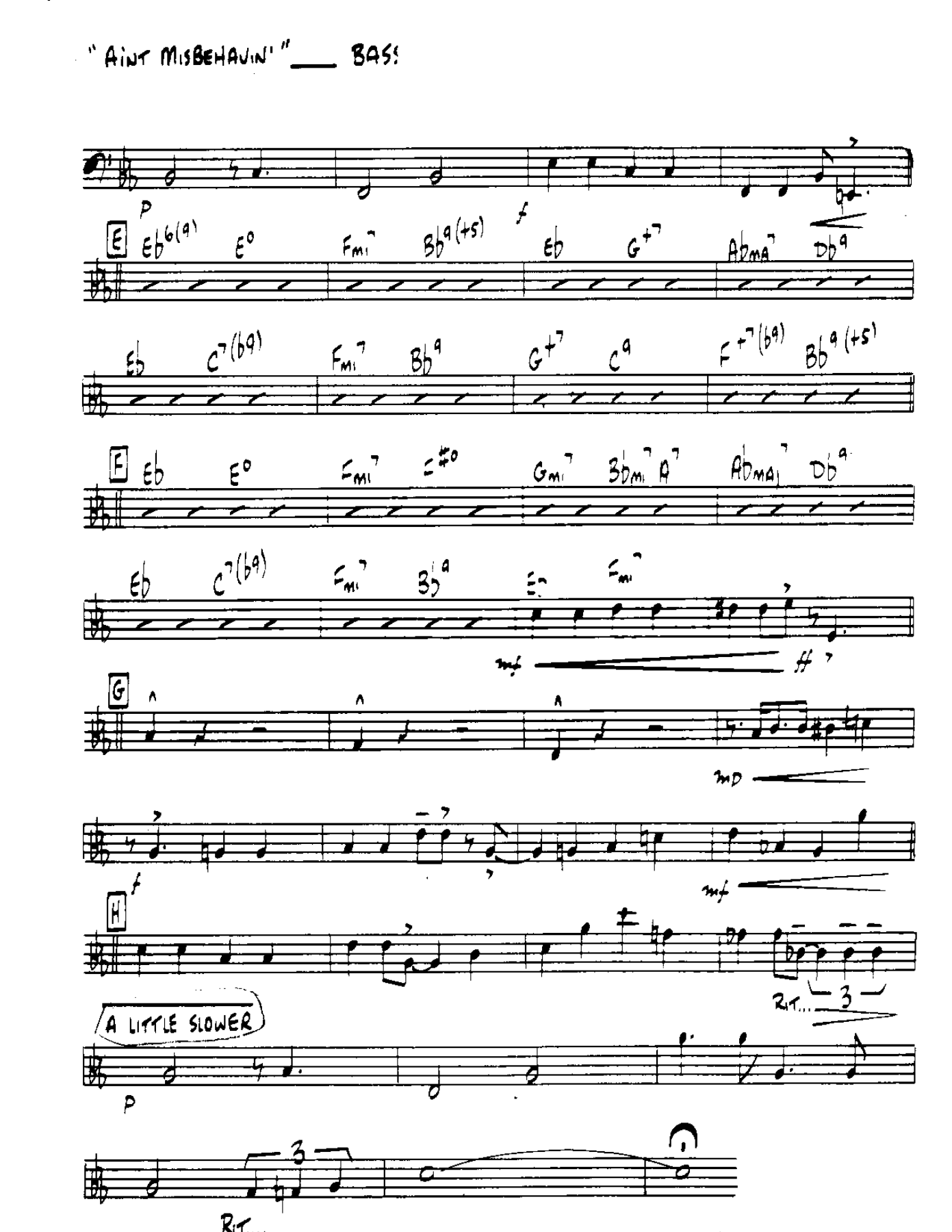 Ain't Misbehavin'-Bass — page 2