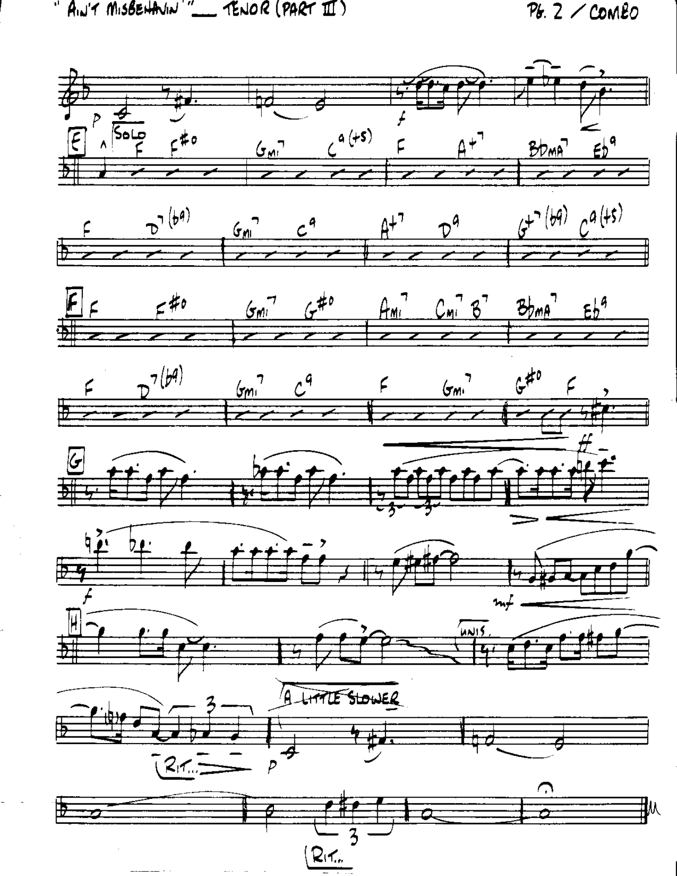 Ain't Misbehavin'-Tenor — page 2