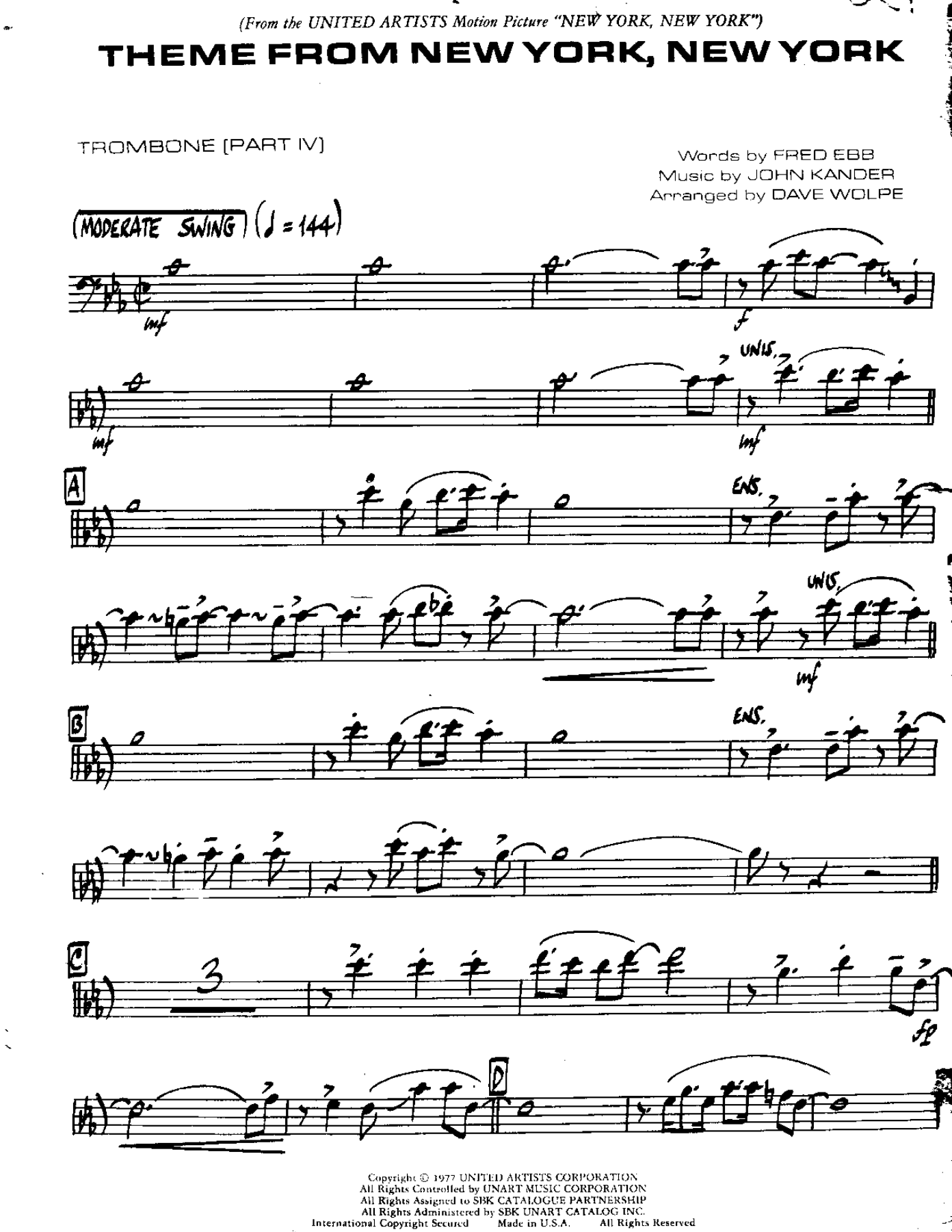 New York New York-Trombone — page 2