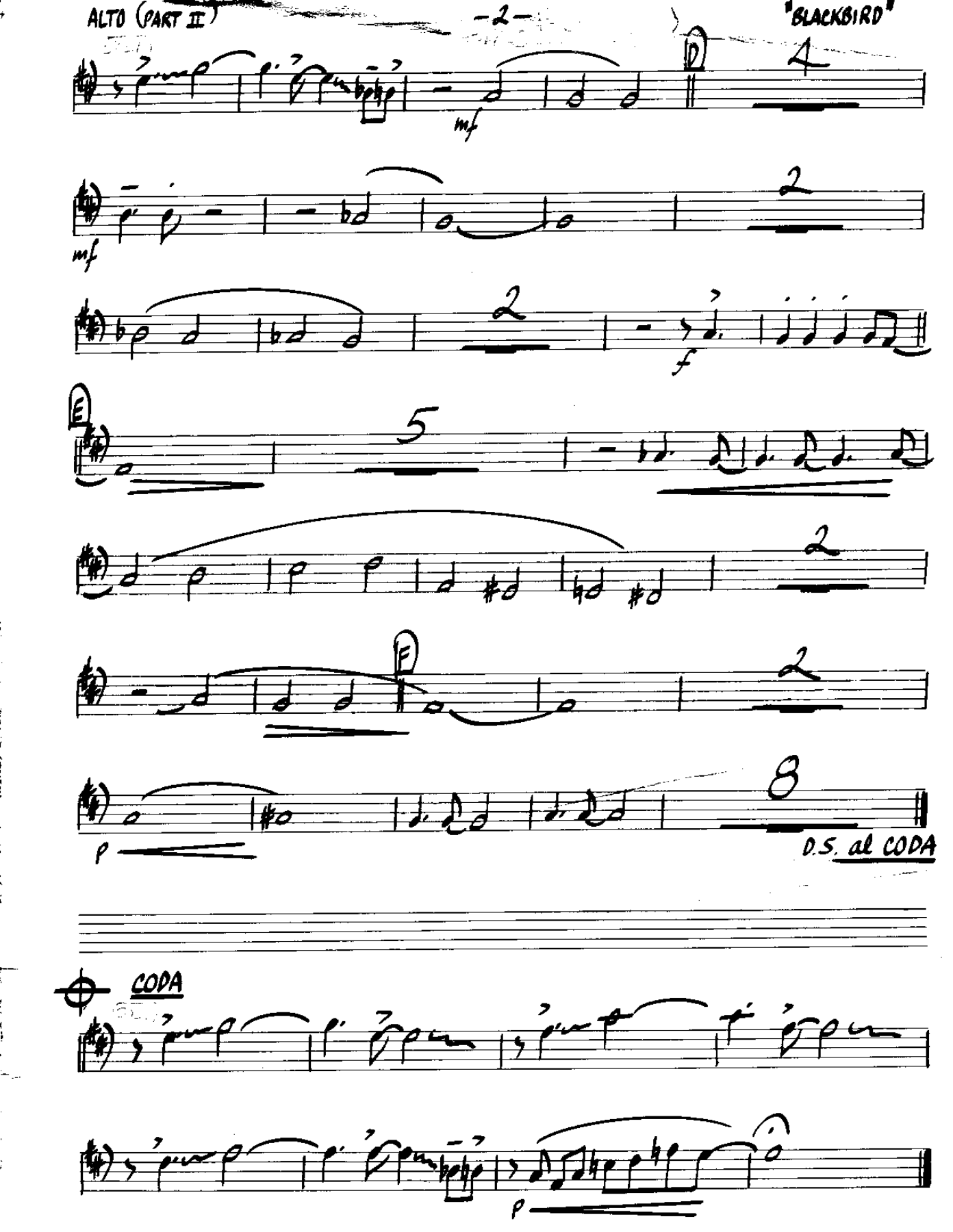 Bye Bye Blackbird-Alto — page 2