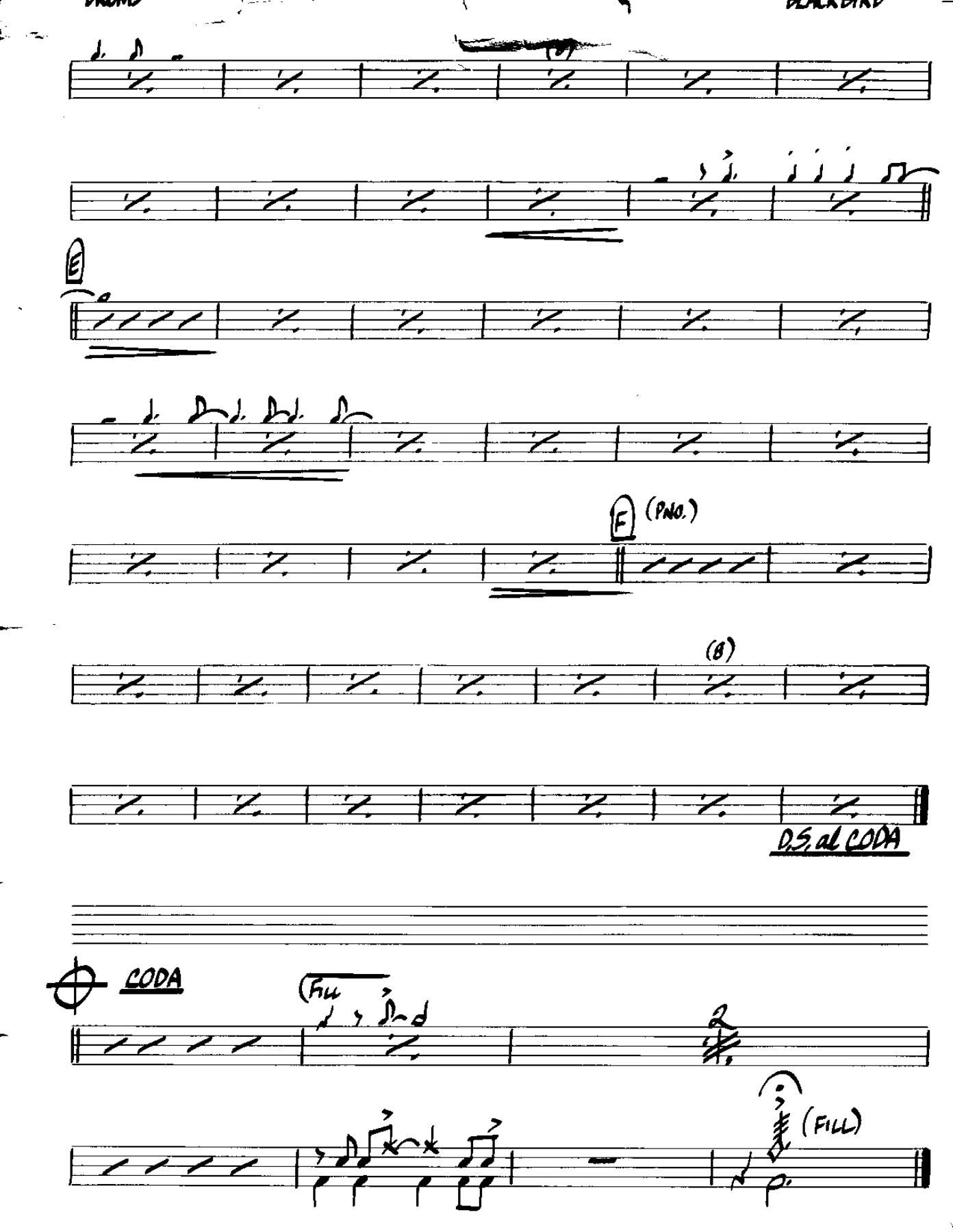 Bye Bye Blackbird-Drums — page 2