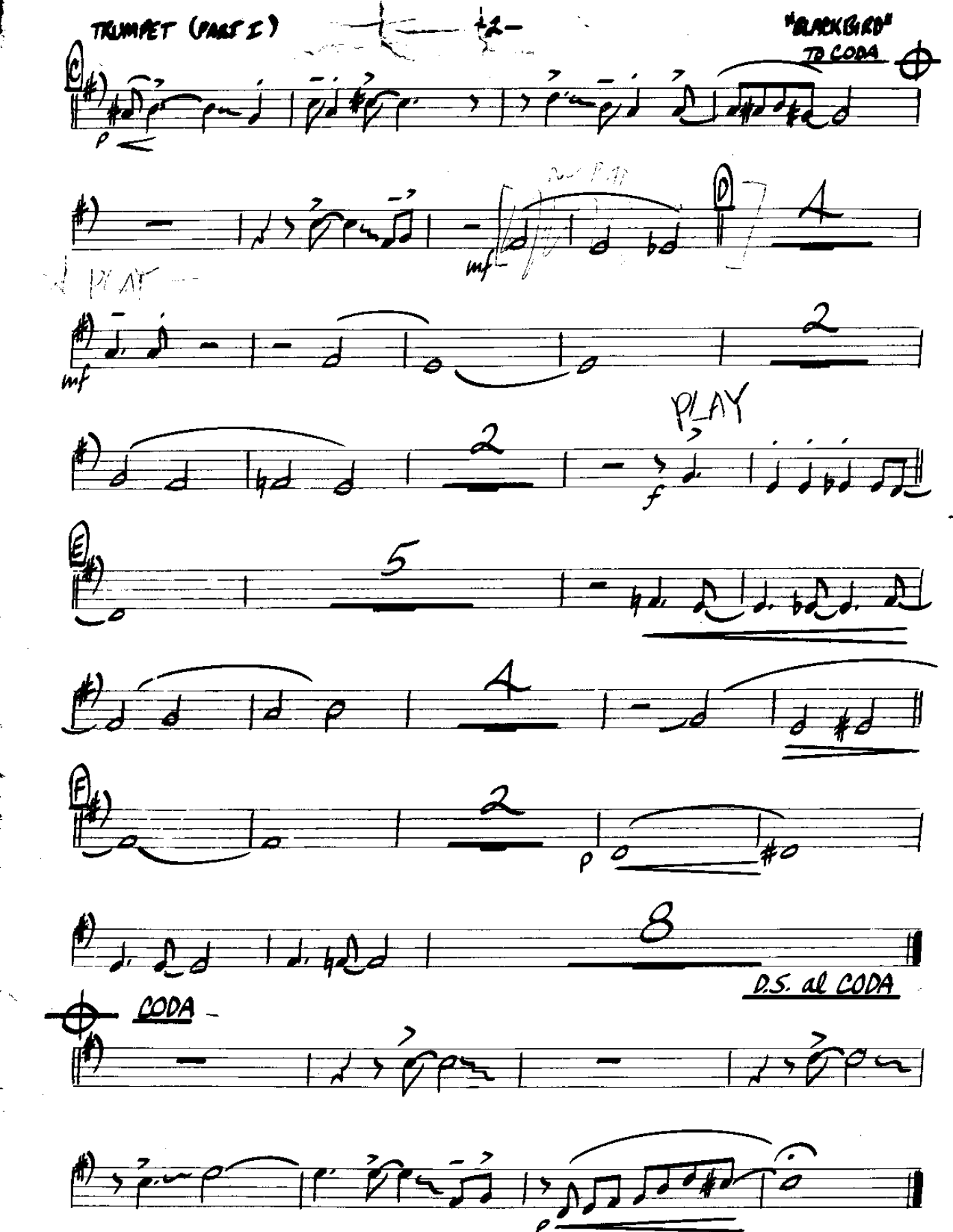 Bye Bye Blackbird-Trumpet — page 2