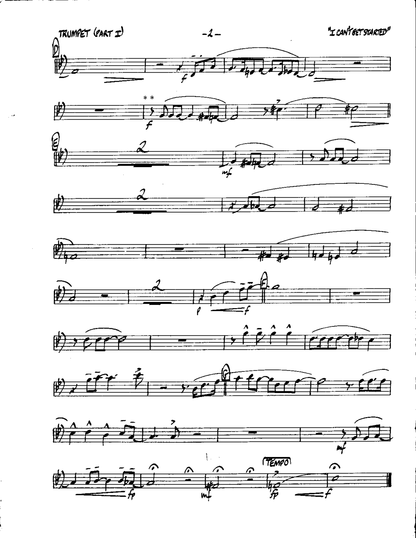 Circle 12-I can't get Started-Trumpet — page 2
