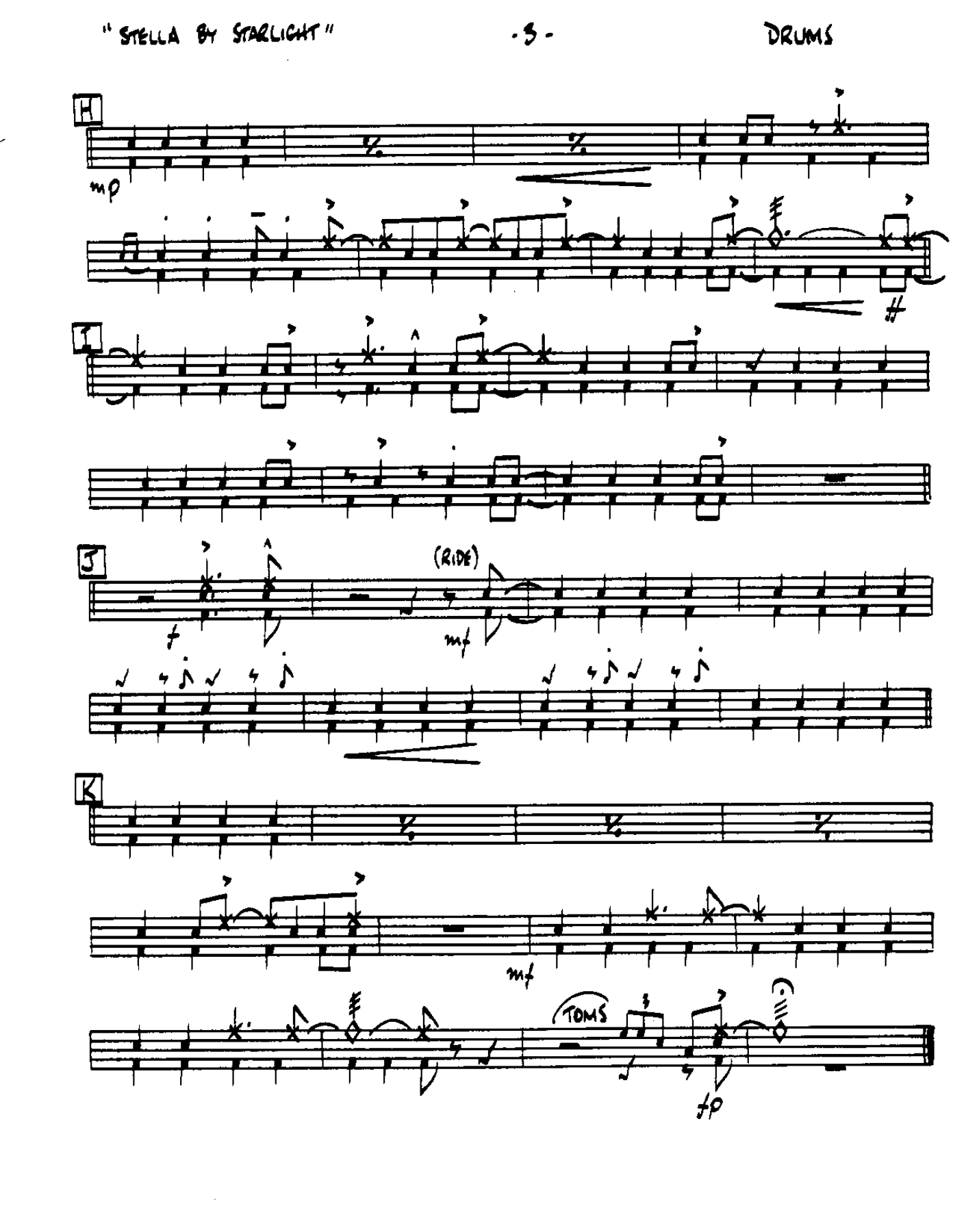 Stella by Starlight-Drums — page 3