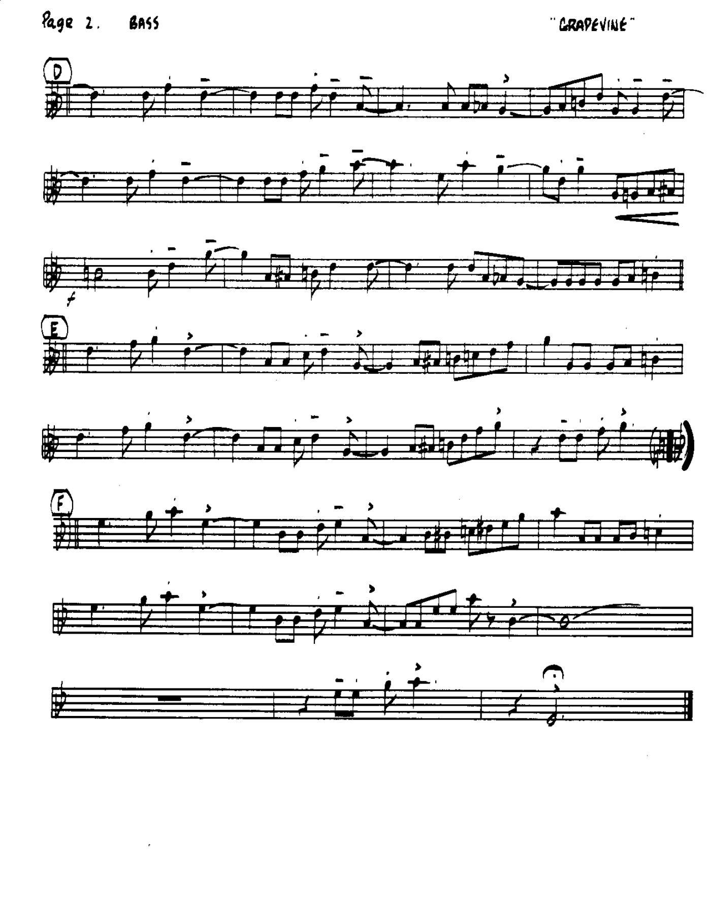 I heard it through the Grapevine-Bass — page 2