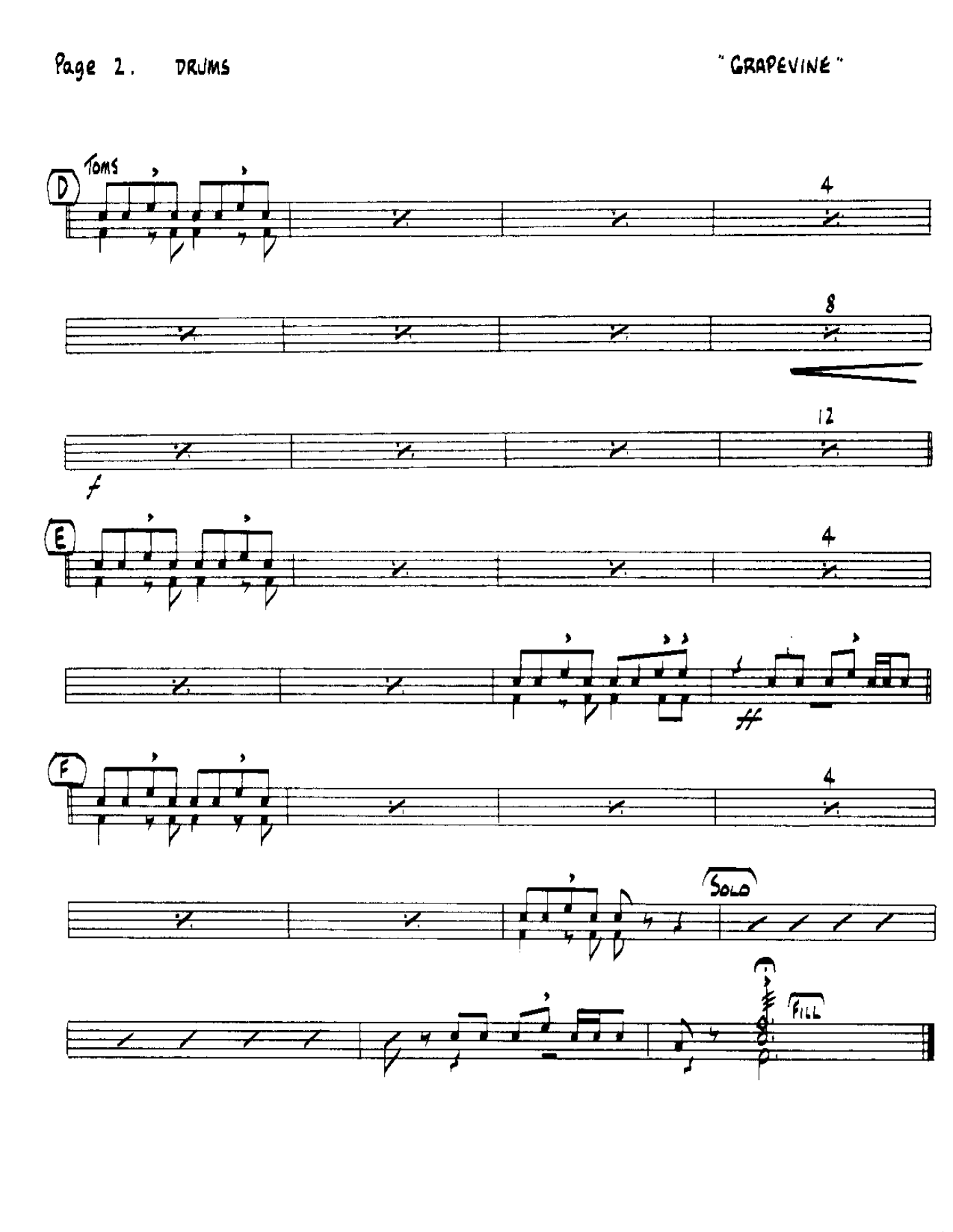 I heard it through the Grapevine-Drums — page 2