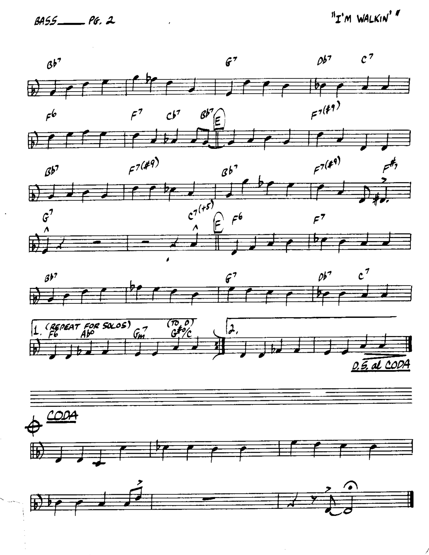 I'm Walkin'-Bass — page 2