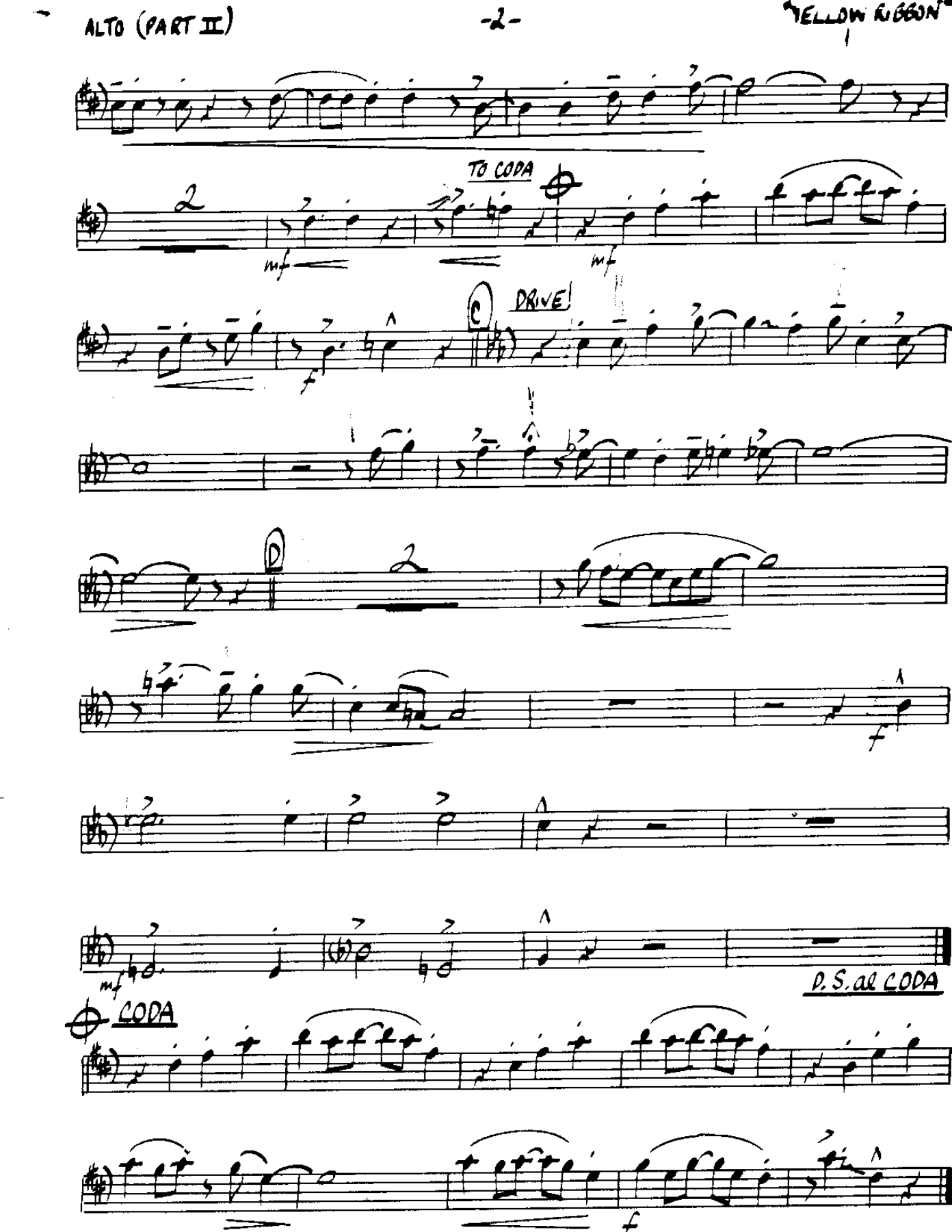 Tie a Yellow Ribbon-Alto — page 2