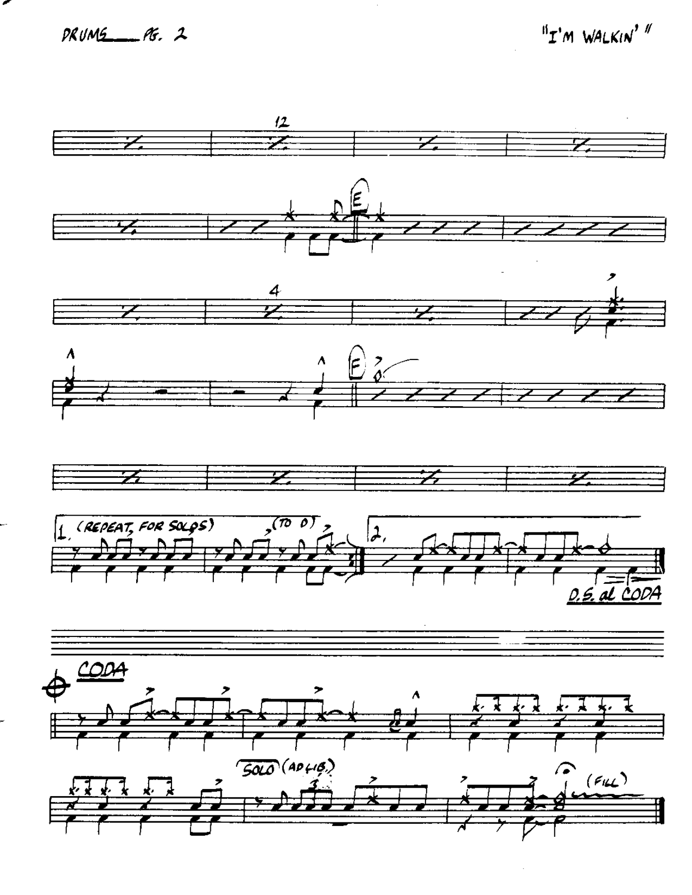 I'm Walkin'-Drums — page 2
