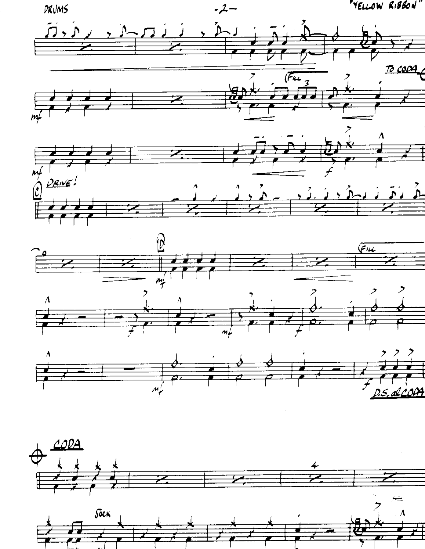 Tie a Yellow Ribbon-Drums — page 2