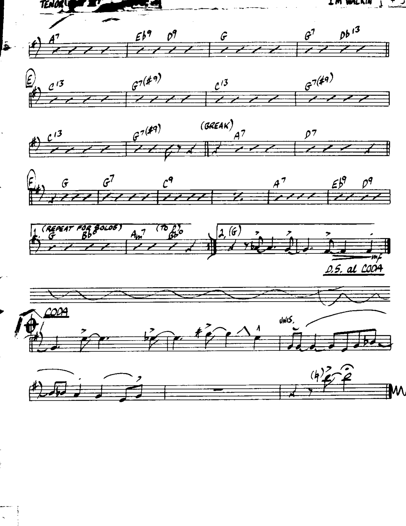 I'm Walkin'-Tenor — page 2