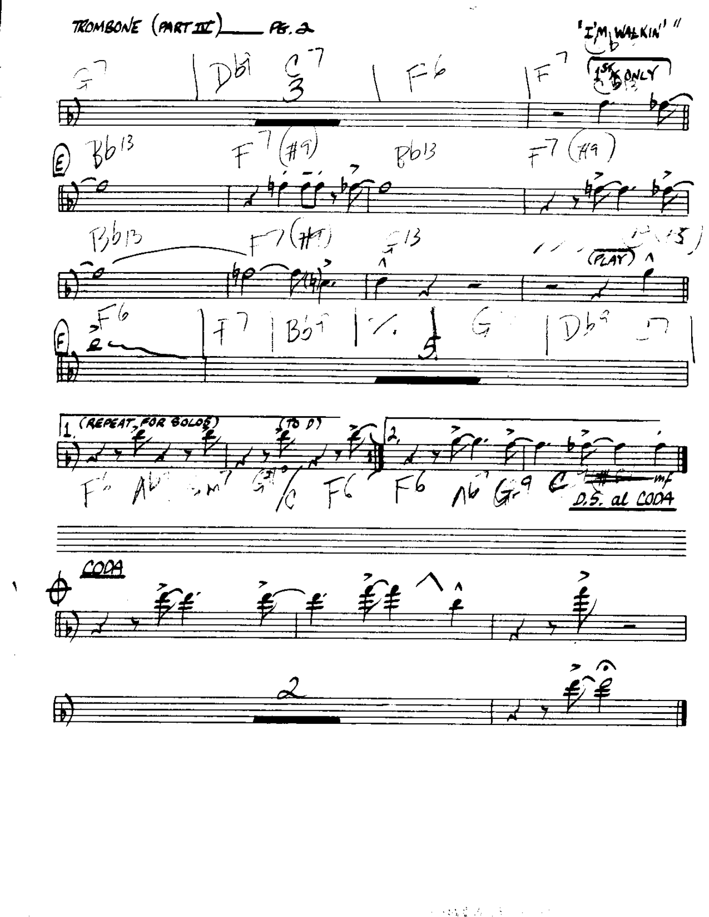 I'm Walkin'-Trombone — page 2