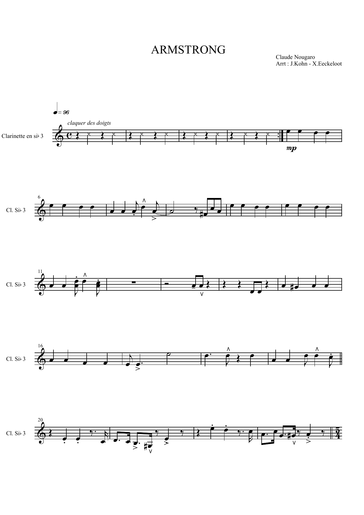 Clr3 — sheet music cover (first page)