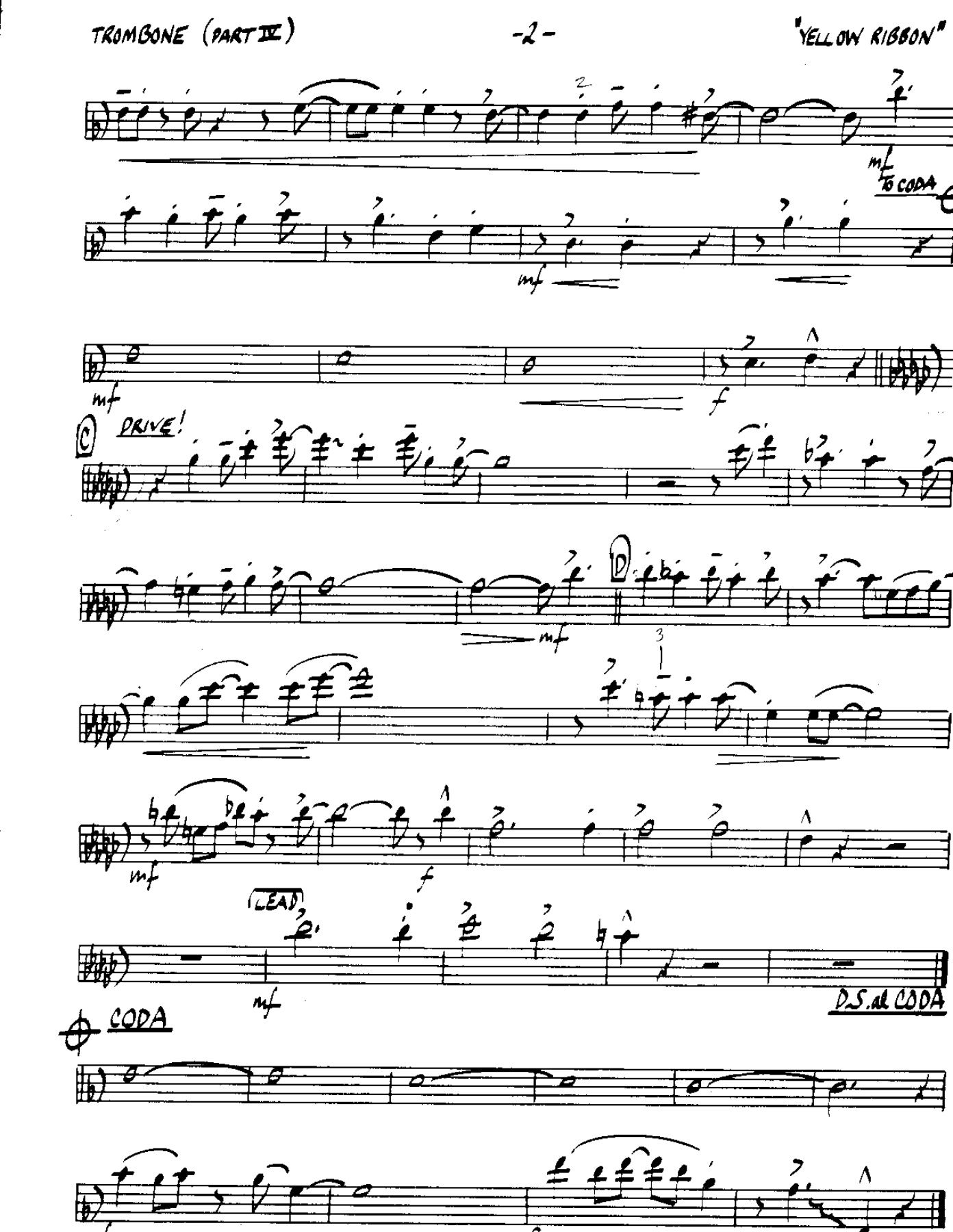 Tie a Yellow Ribbon-Trombone — page 2