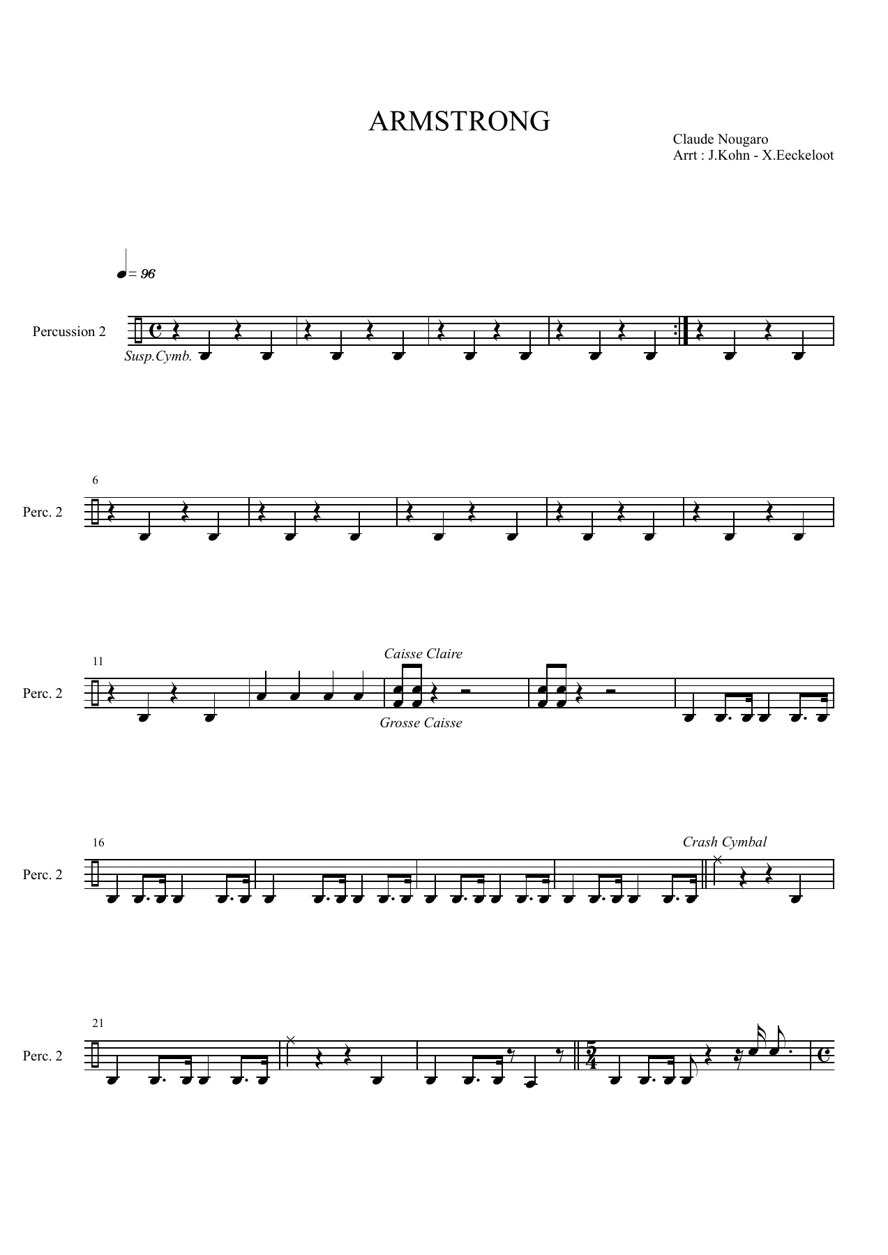 Perc2 — sheet music cover (first page)
