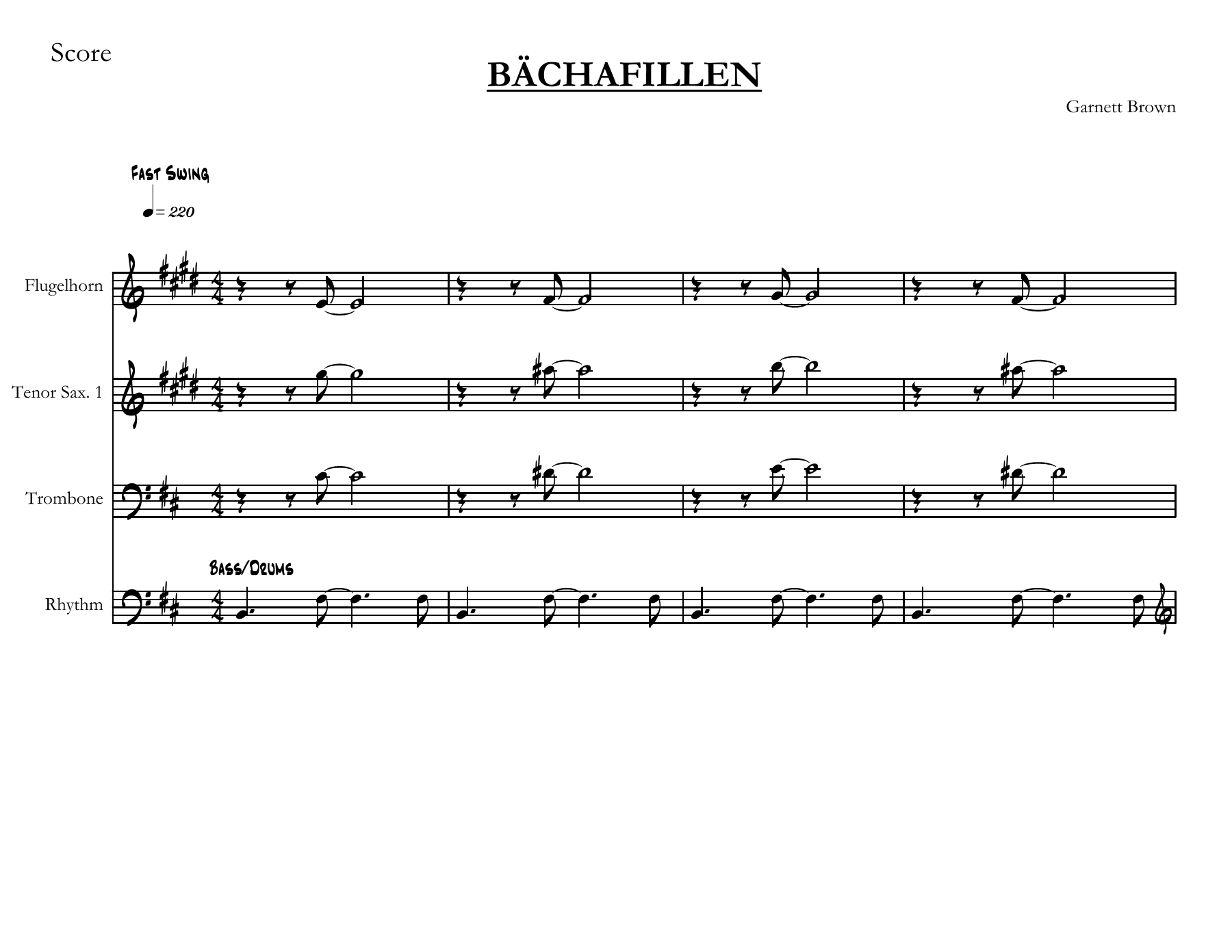 Bachafillen - Score, Parts — sheet music cover (first page)