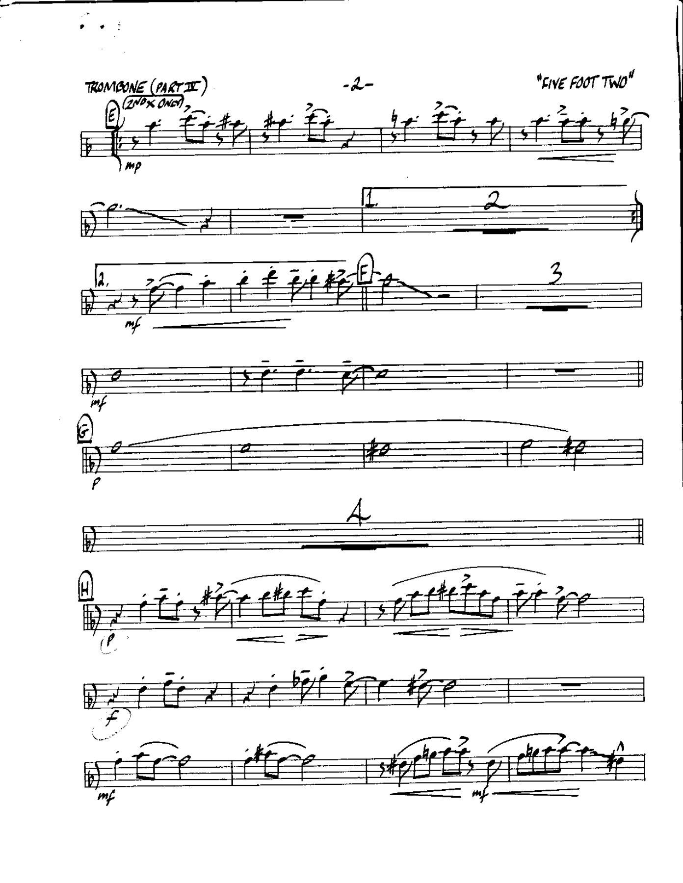 Circle 80-Five foot Two-Trombone — page 2