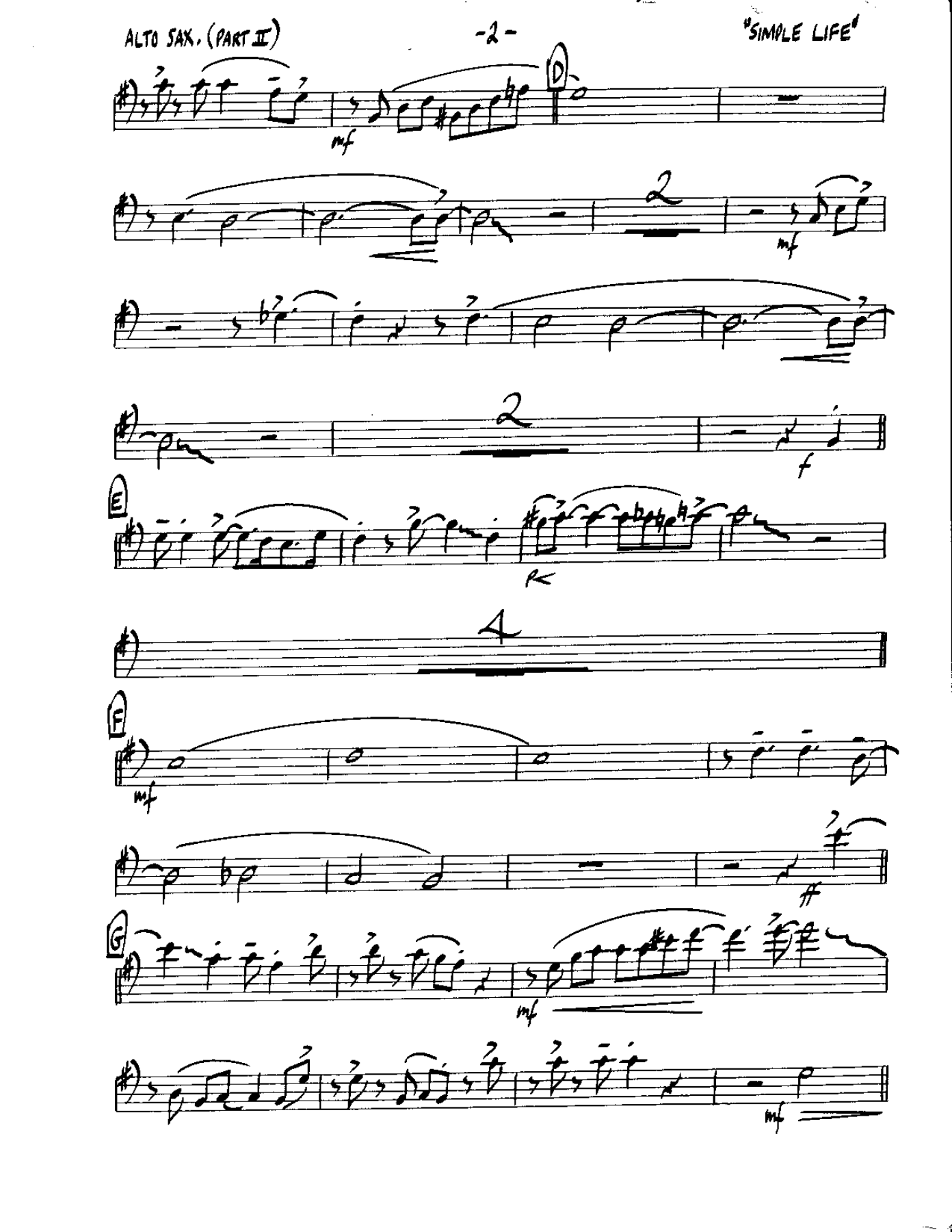 Circle 84-Give me the Simple Life-Alto — page 2