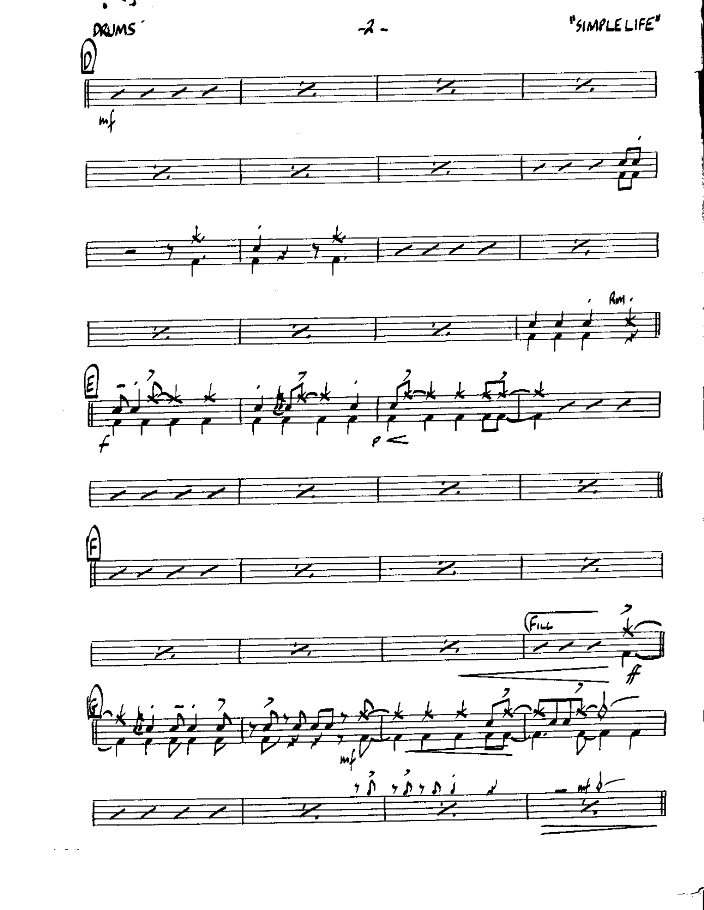 Circle 84-Give me the Simple Life-Drums — page 2