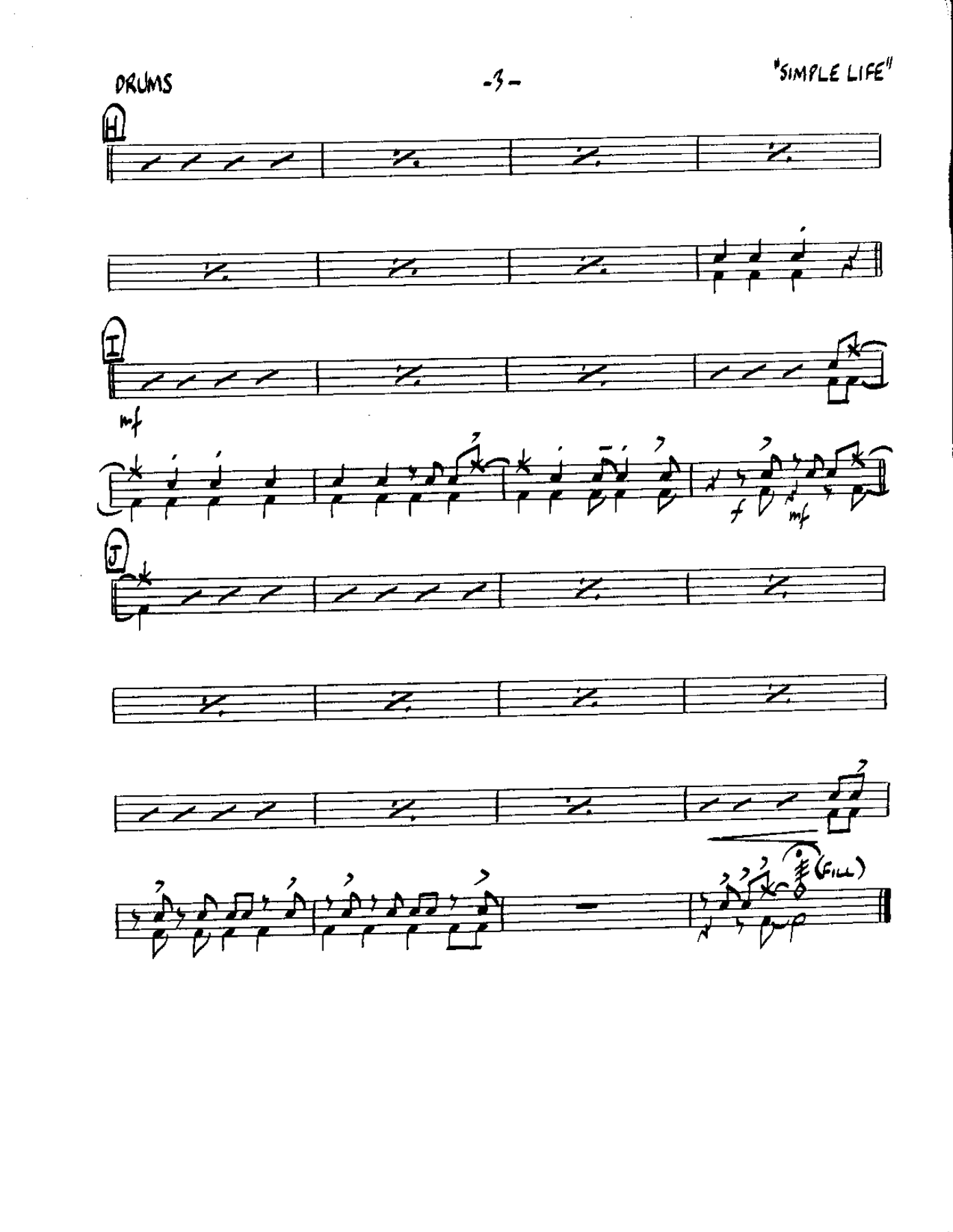 Circle 84-Give me the Simple Life-Drums — page 3