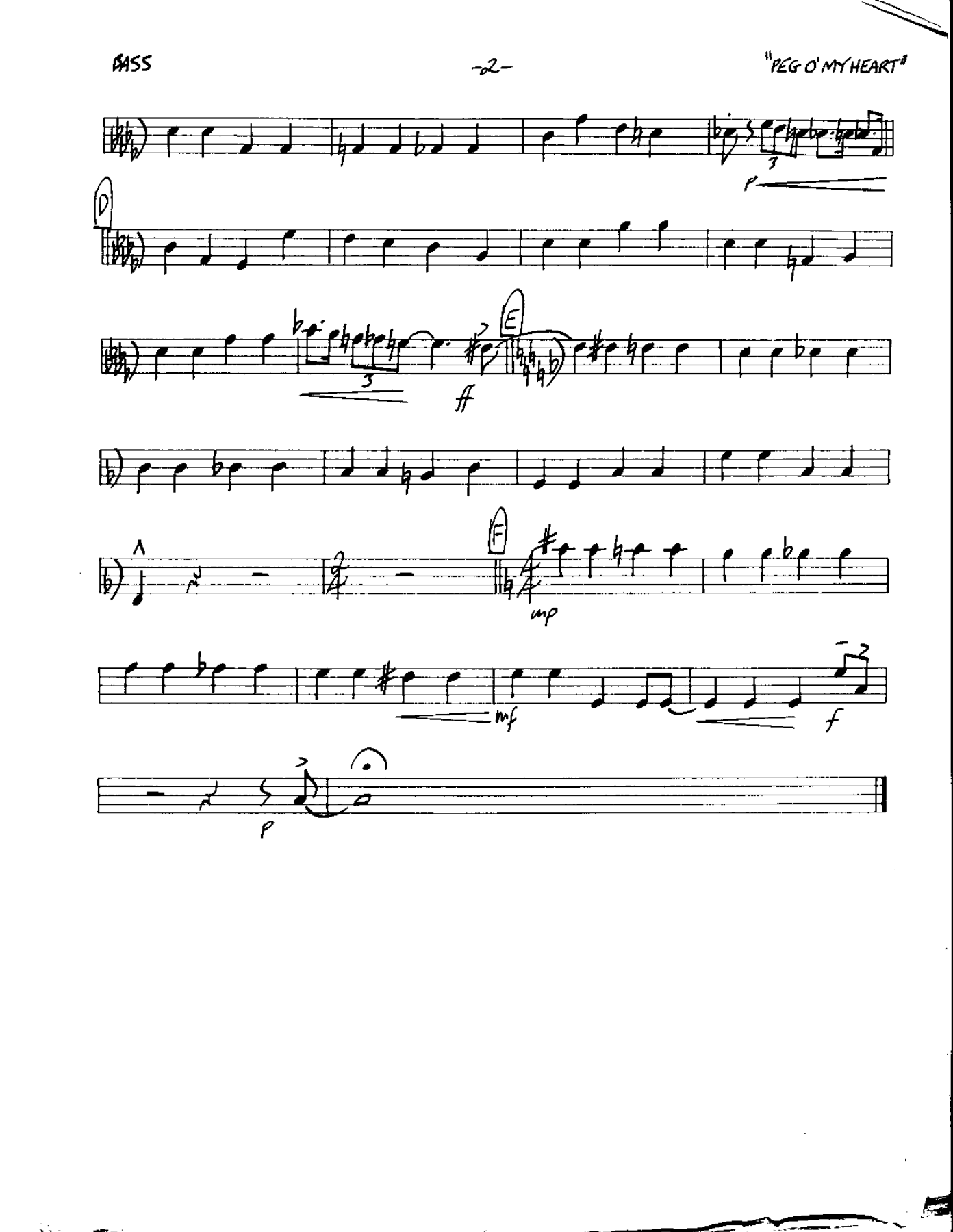 Circle 87-Peg 'O my Heart-Bass — page 2
