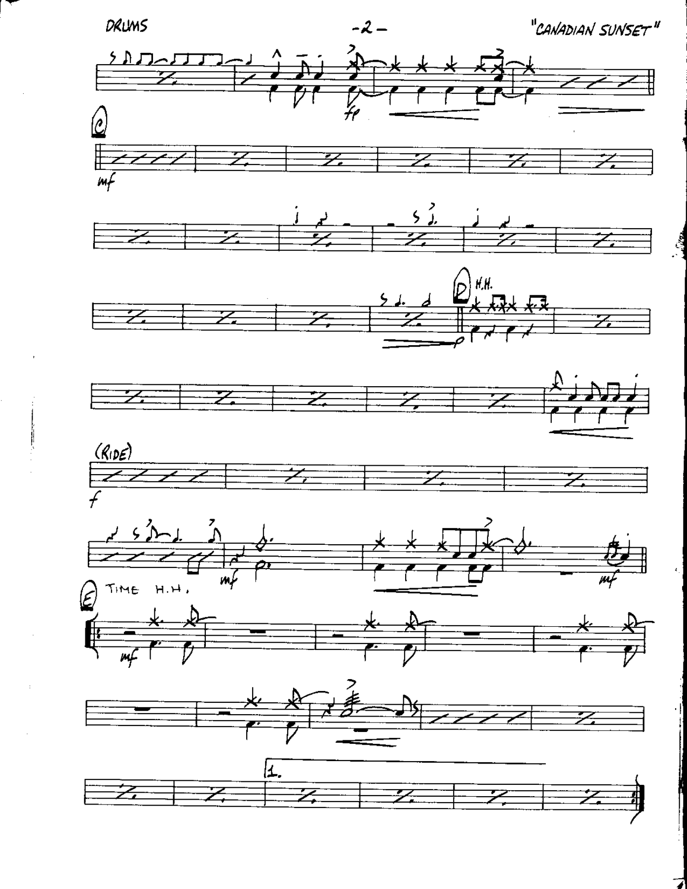 Circle 86-Canandian Sunset-Drums — page 2