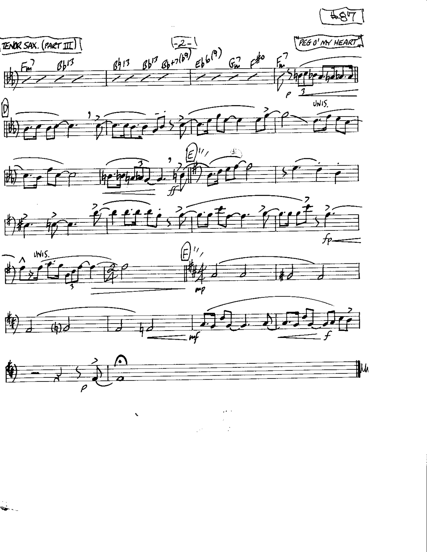 Circle 87-Peg 'O my Heart-Tenor — page 2