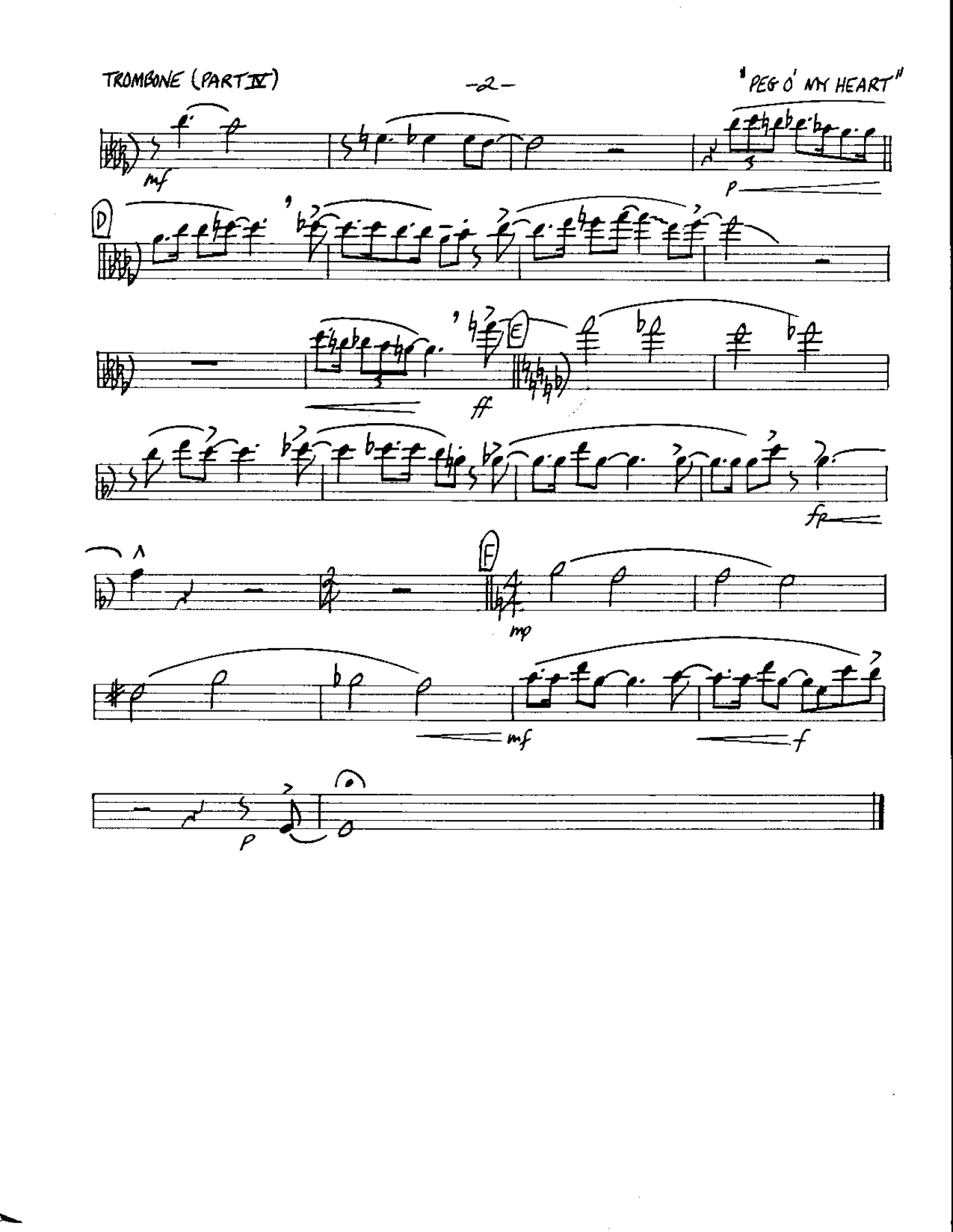 Circle 87-Peg 'O my Heart-Trombone — page 2