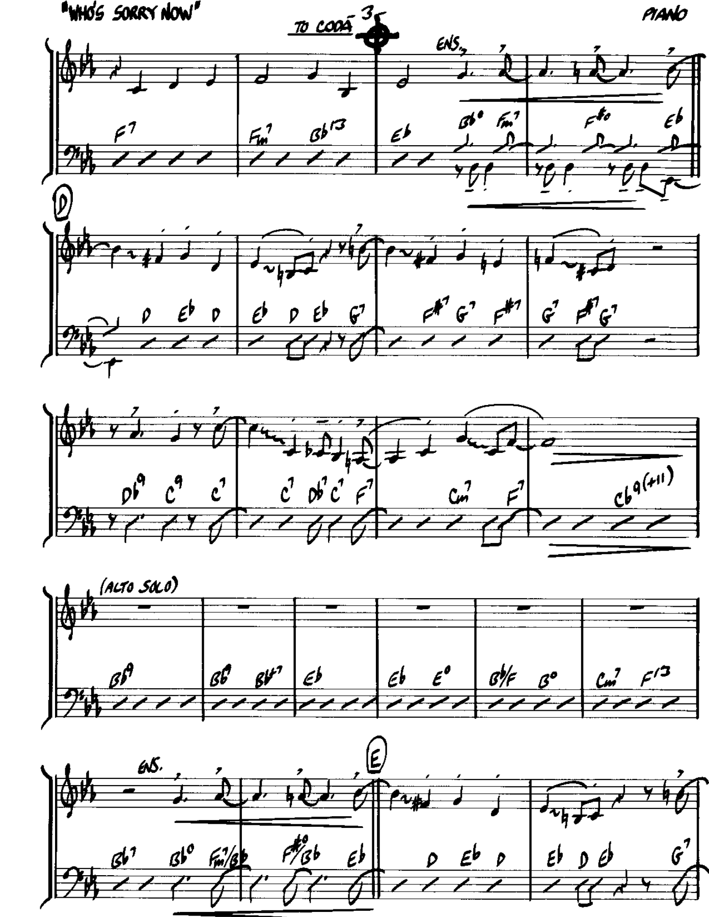 Who's Sorry Now-Piano — page 3