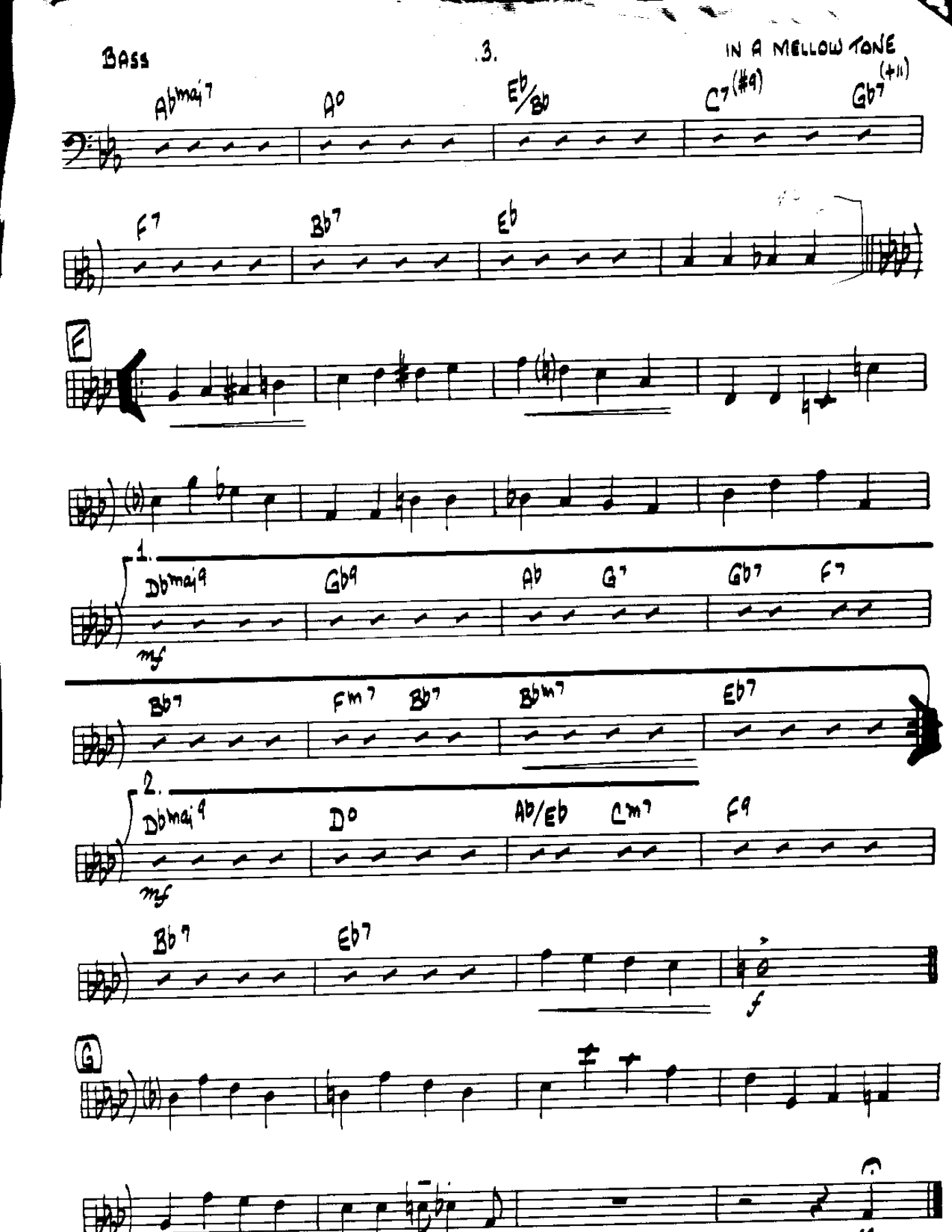 In a Mellow Tone-Bass — page 3