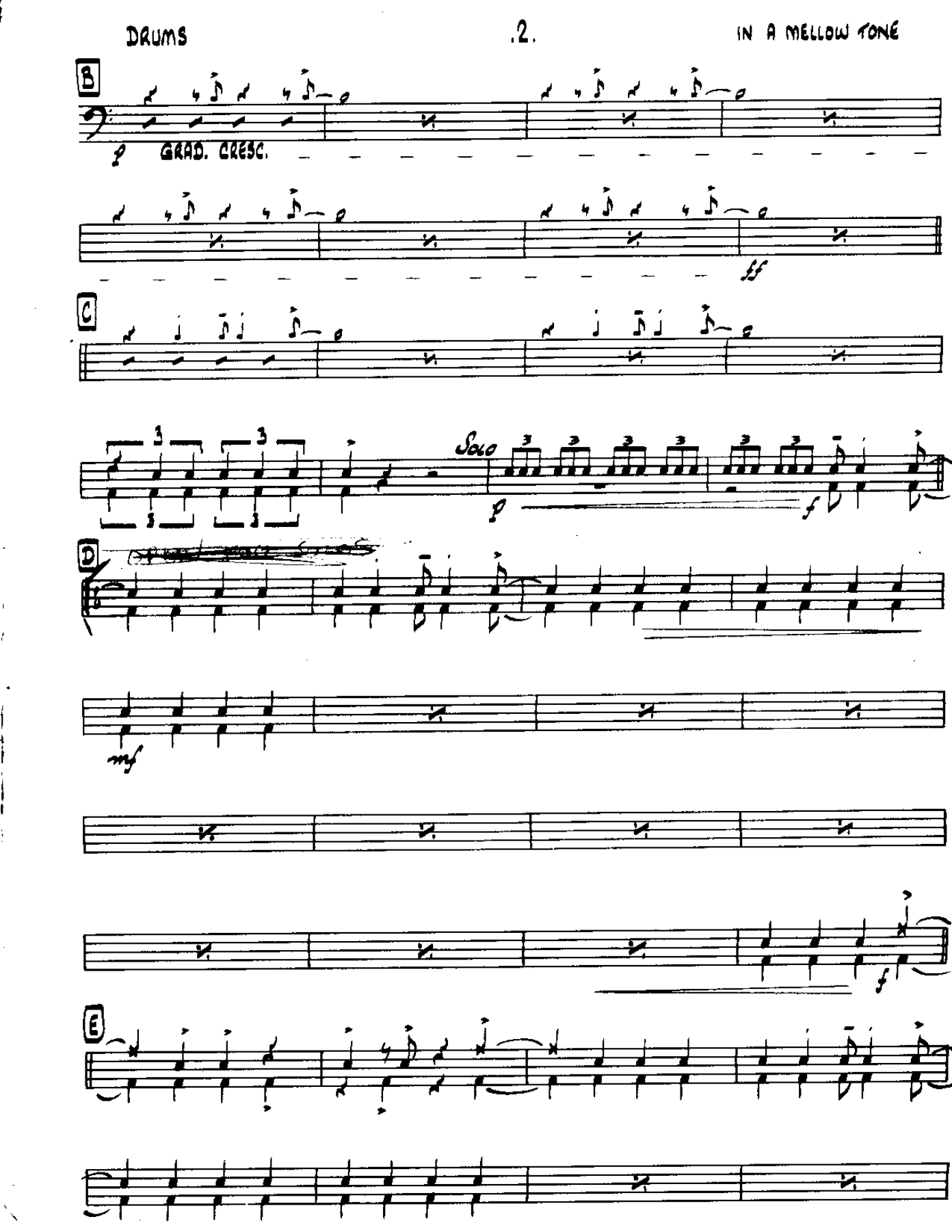 In a Mellow Tone-Drums — page 2