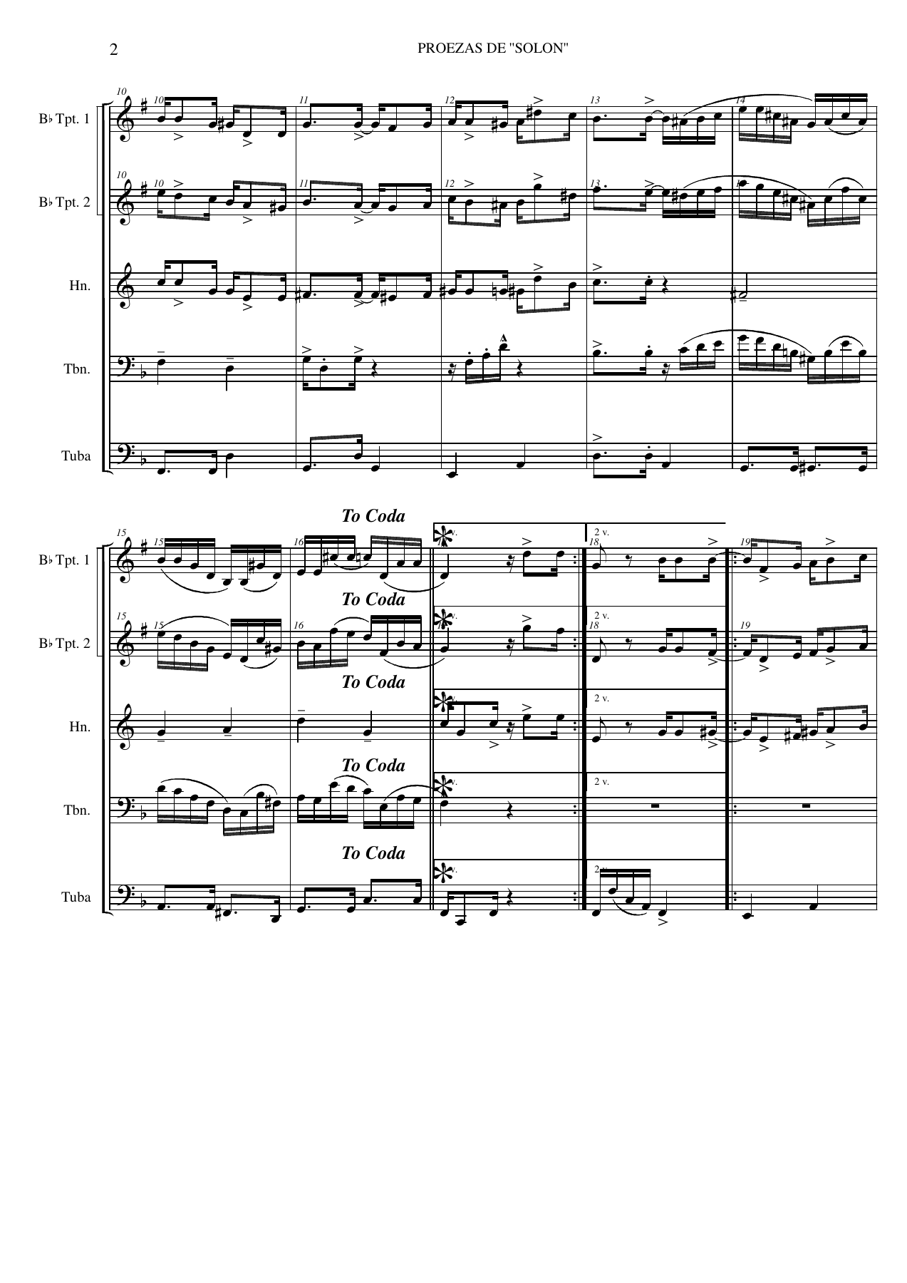 Brass Quintet - Proezas De =Solon= — page 2