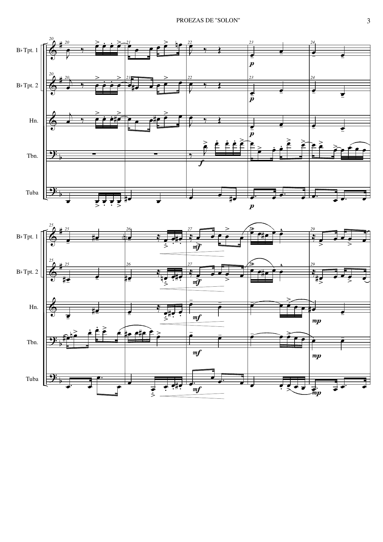 Brass Quintet - Proezas De =Solon= — page 3