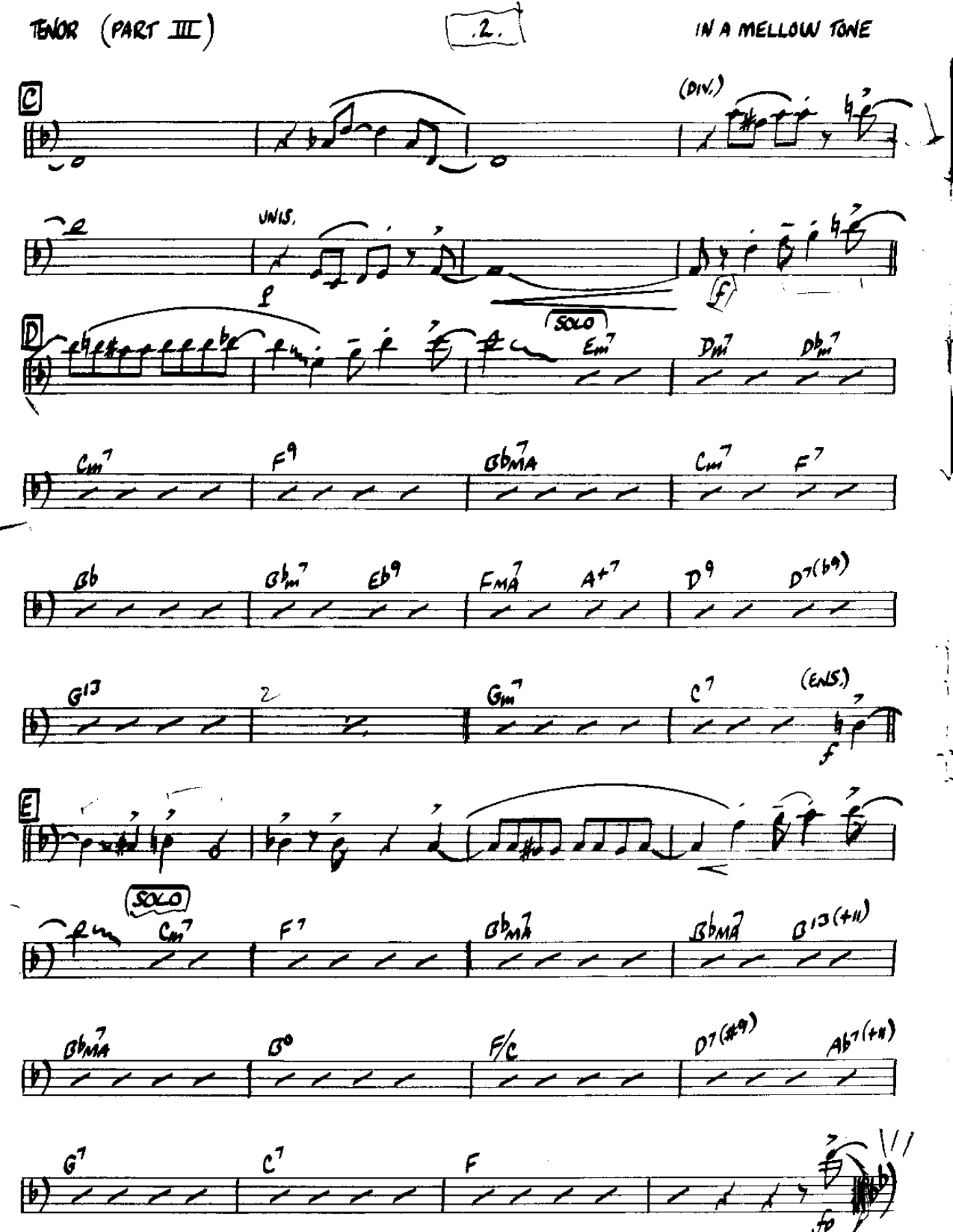 In a Mellow Tone-Tenor — page 2