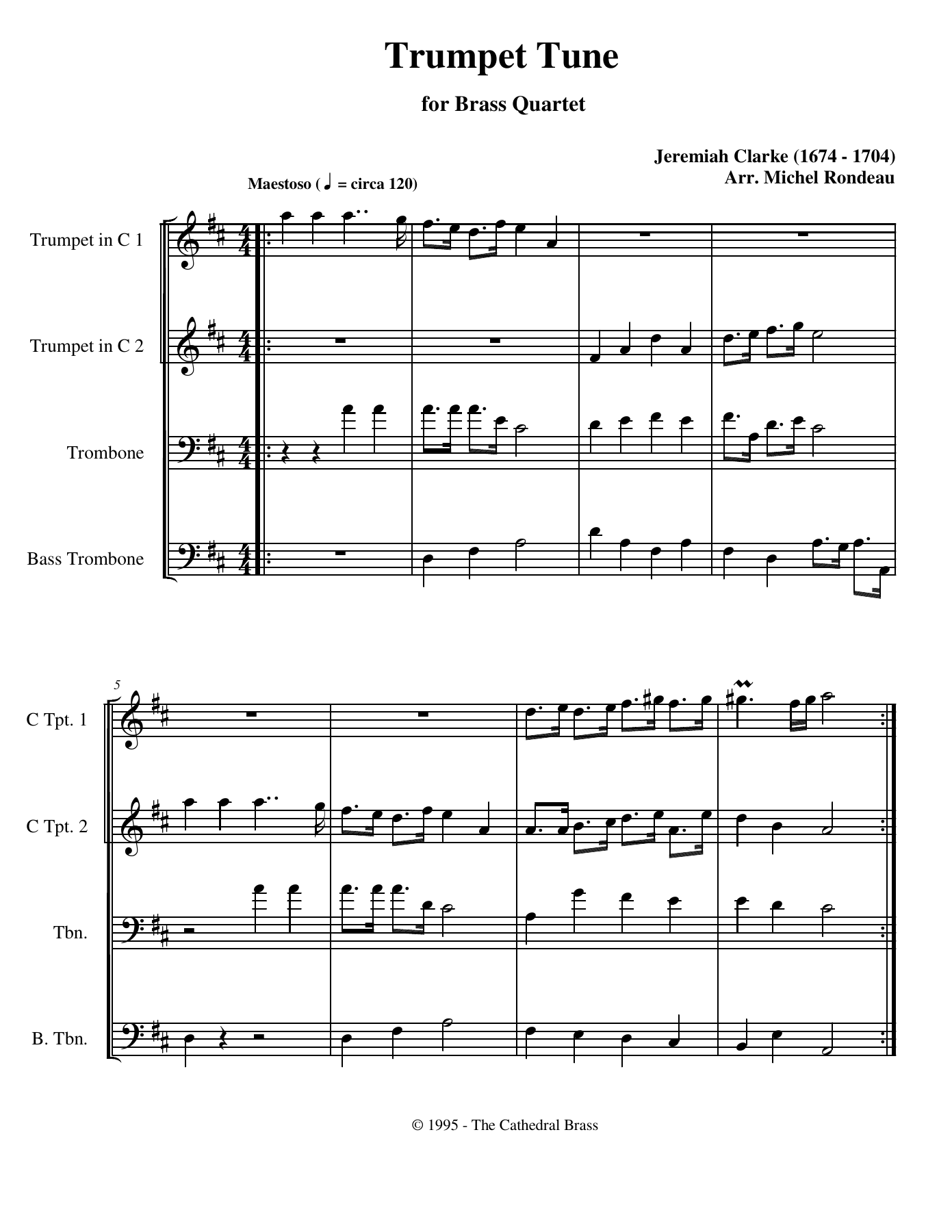 Brass Qurtet — sheet music cover (first page)