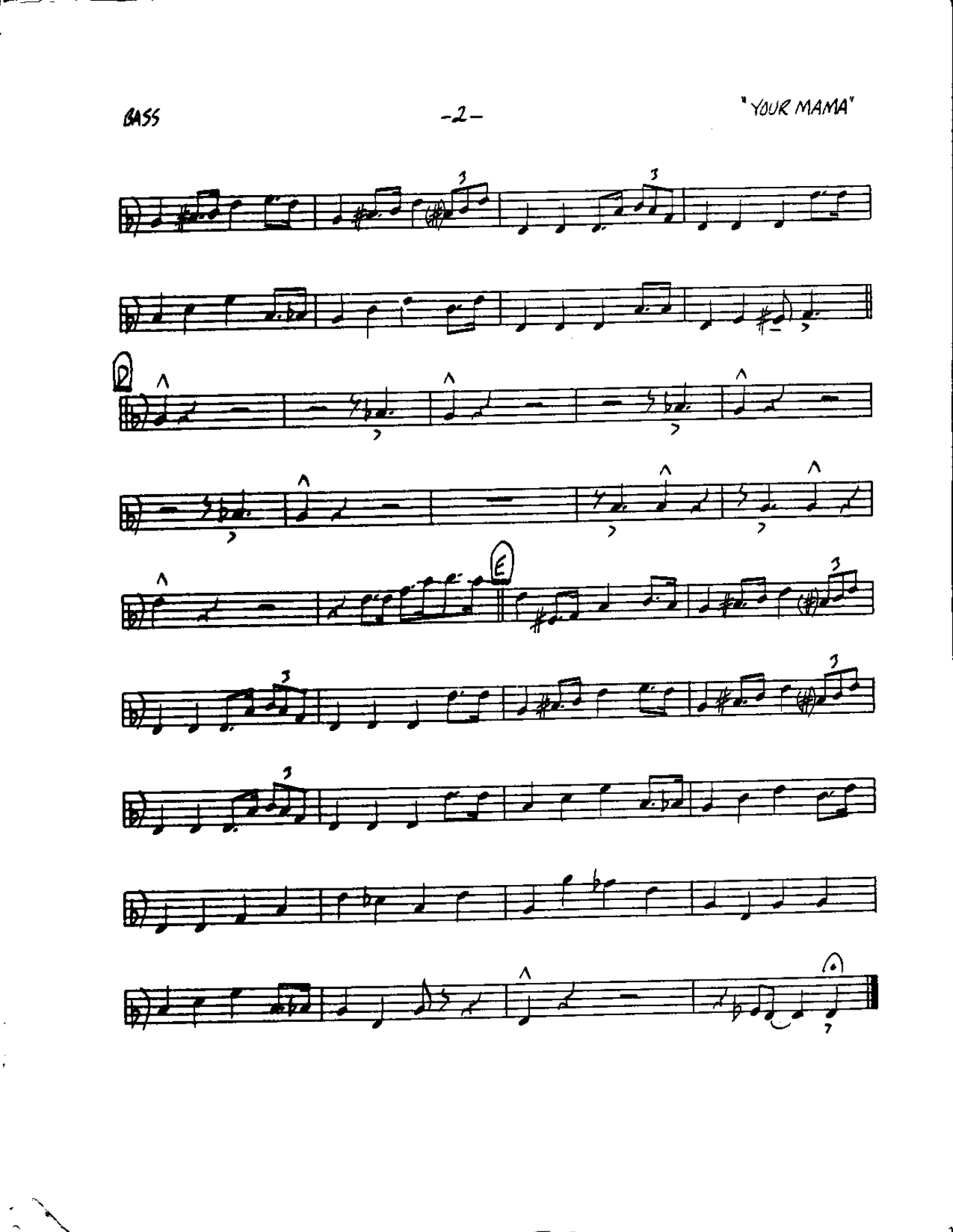 Circle 93-Your Mama don't Dance-Bass — page 2