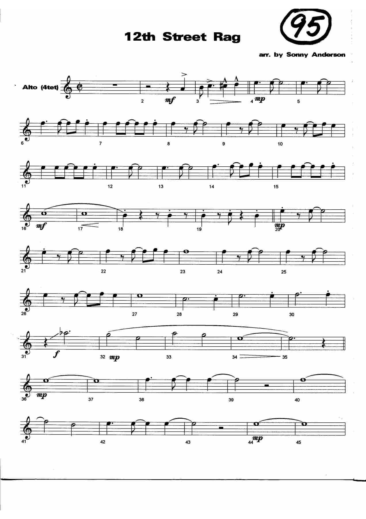 12th Street Rag — sheet music preview