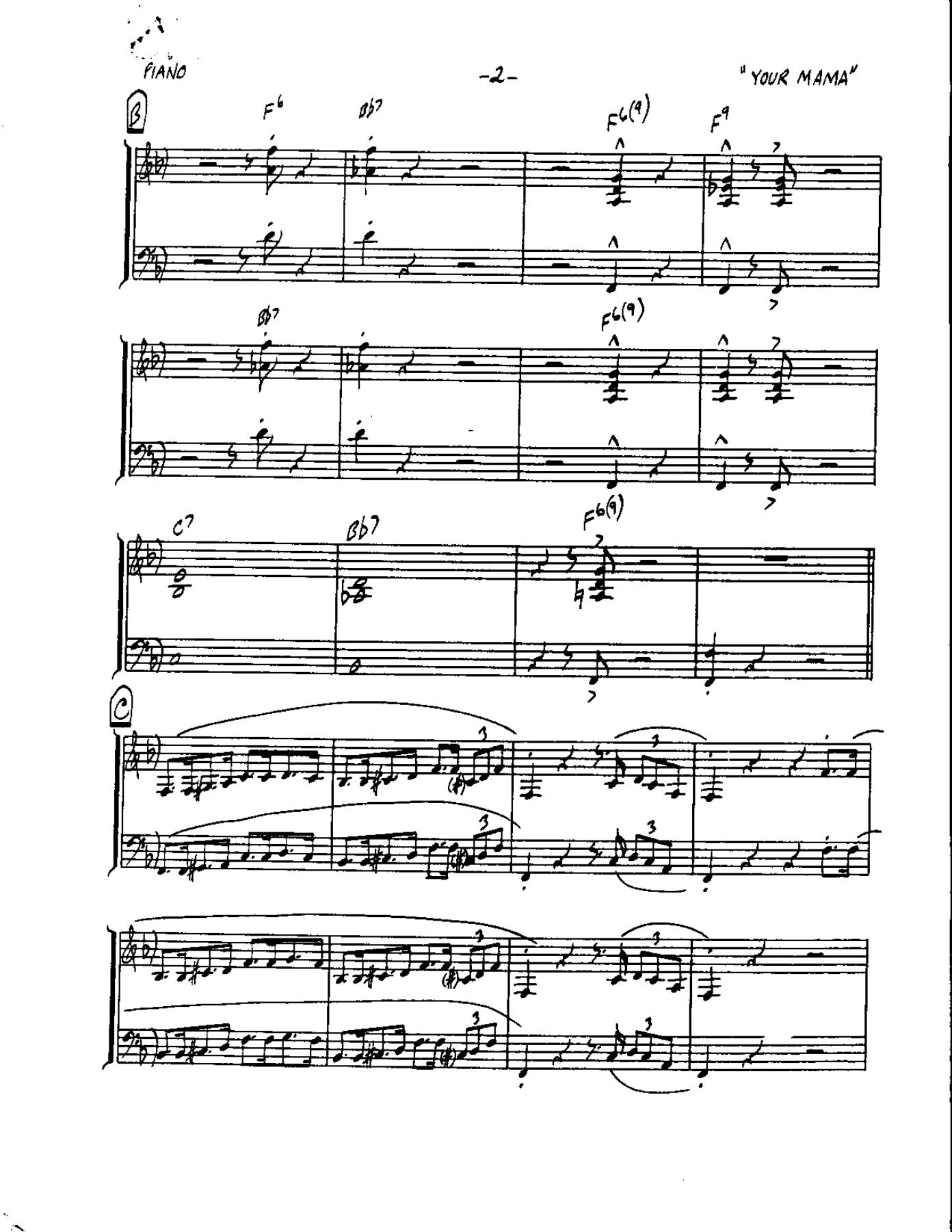 Circle 93-Your Mama don't Dance-Piano — page 2