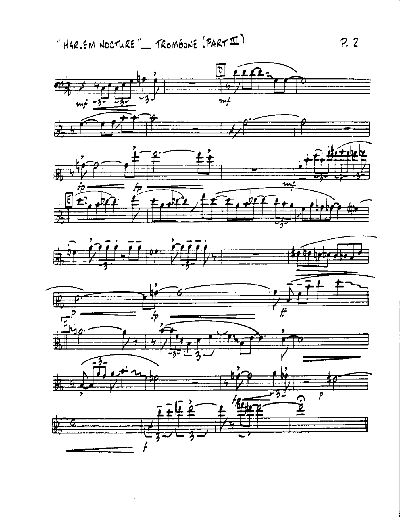 Circle 100-Harlem Nocturne- Trombone — page 2