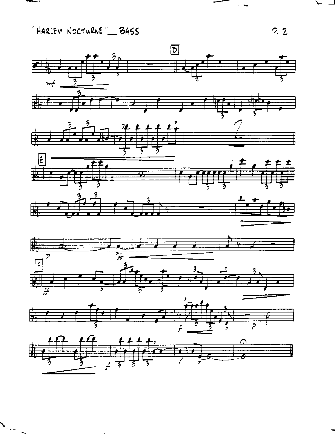 Circle 100-Harlem Nocturne-Bass — page 2