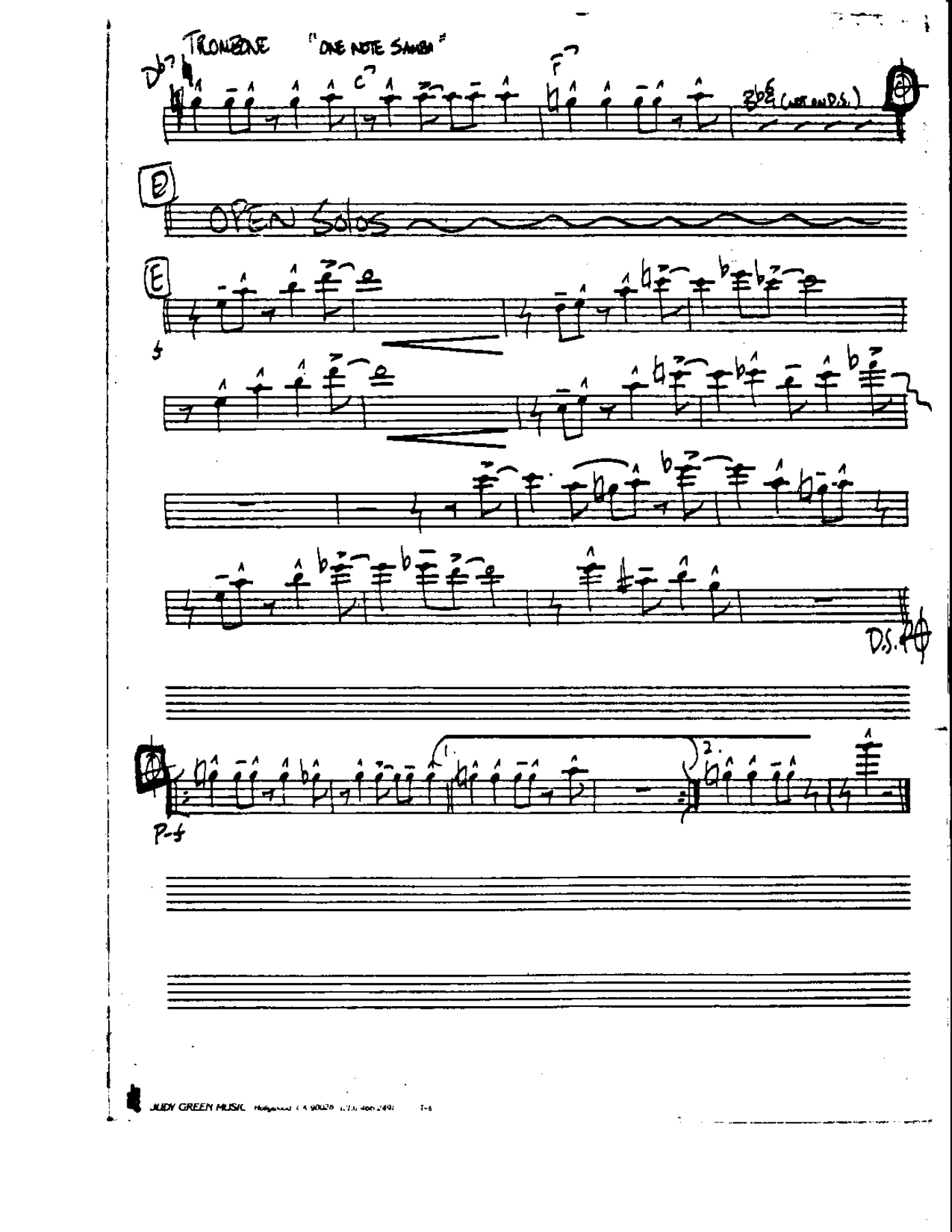 One Note Samba-Trombone — page 2