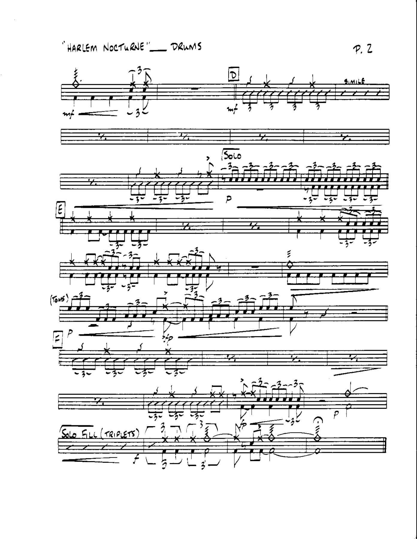 Circle 100-Harlem Nocturne-Drums — page 2
