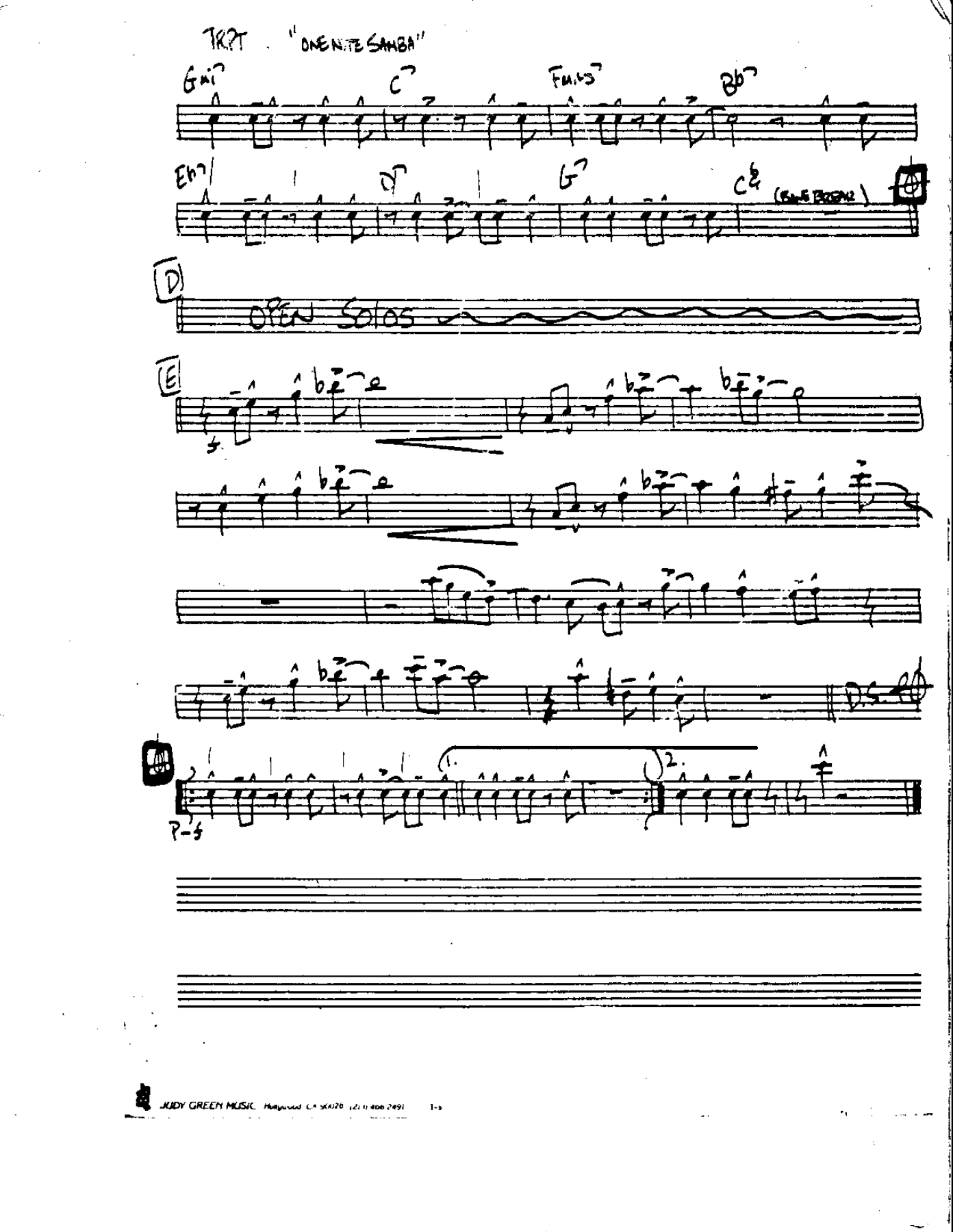 One Note Samba-Trumpet — page 2