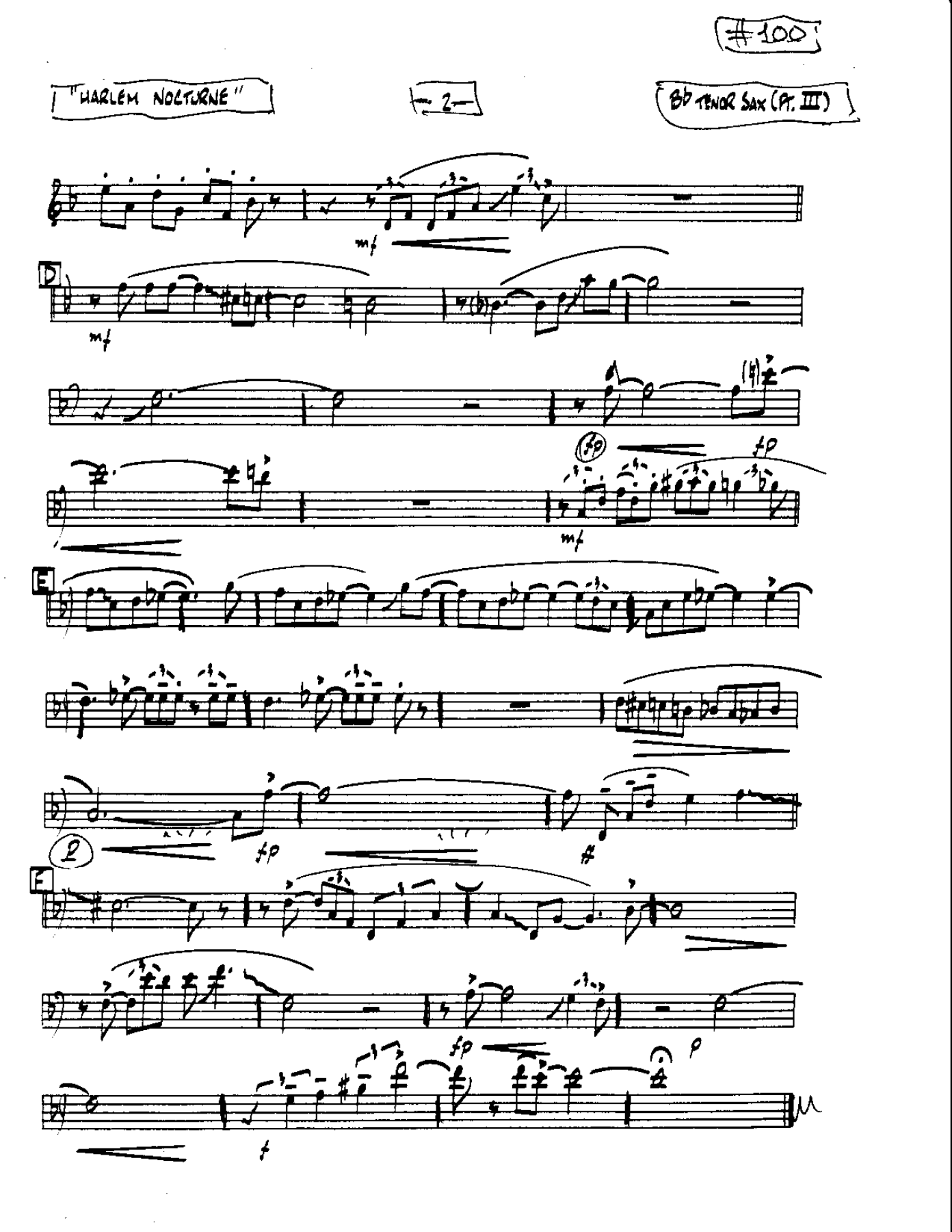 Circle 100-Harlem Nocturne-Tenor — page 2