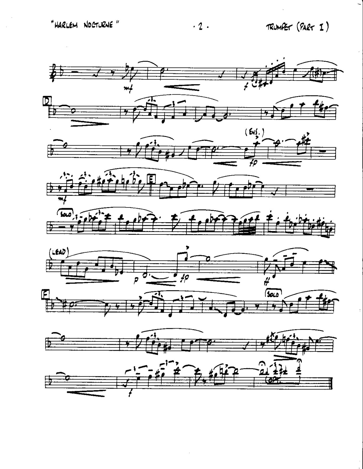 Circle 100-Harlem Nocturne-Trumpet — page 2